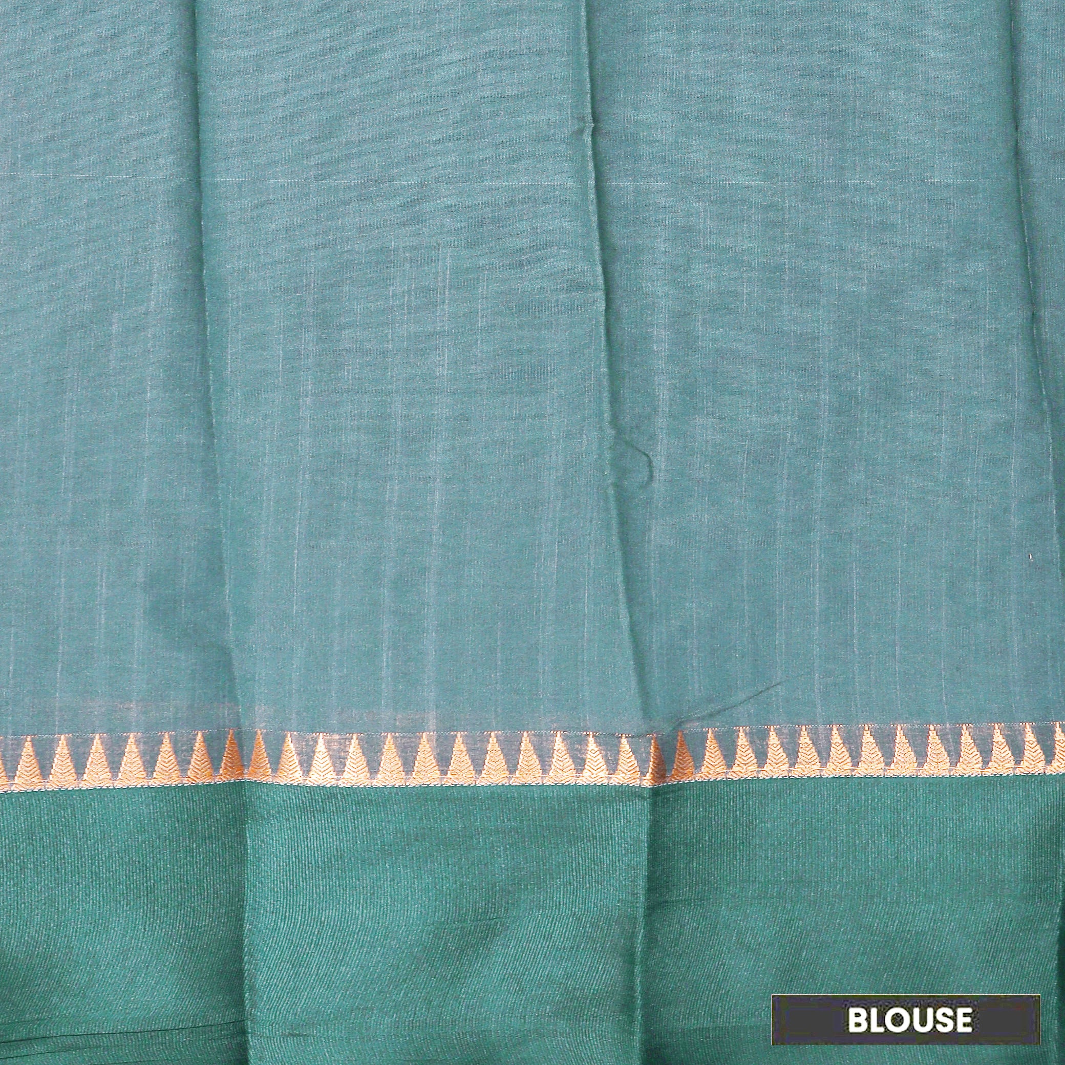 Peach With Dark Green Silk Cotton Saree
