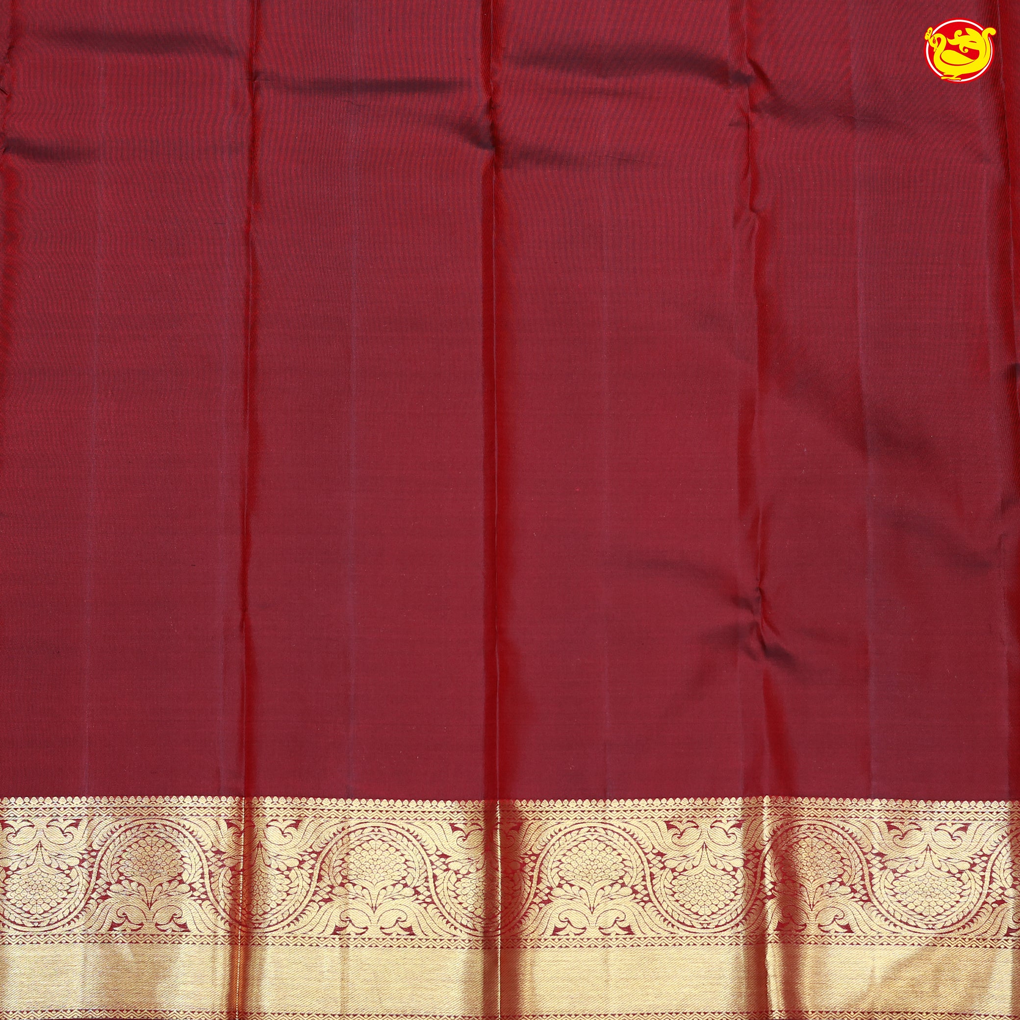 Chocolate Brown with Gold Zari Wedding Silk Saree