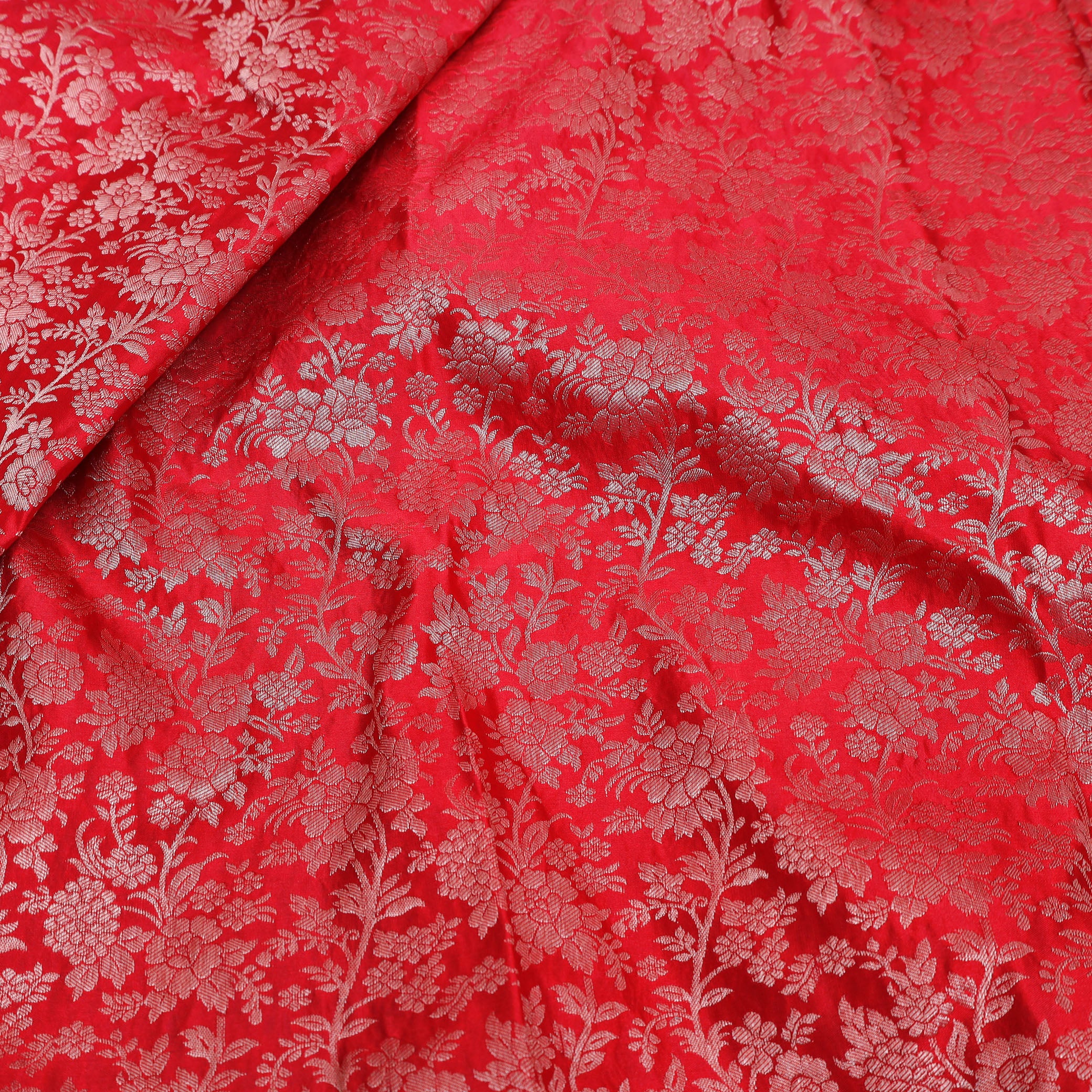 Red with Green Pure Kanchipuram Art Silk Saree