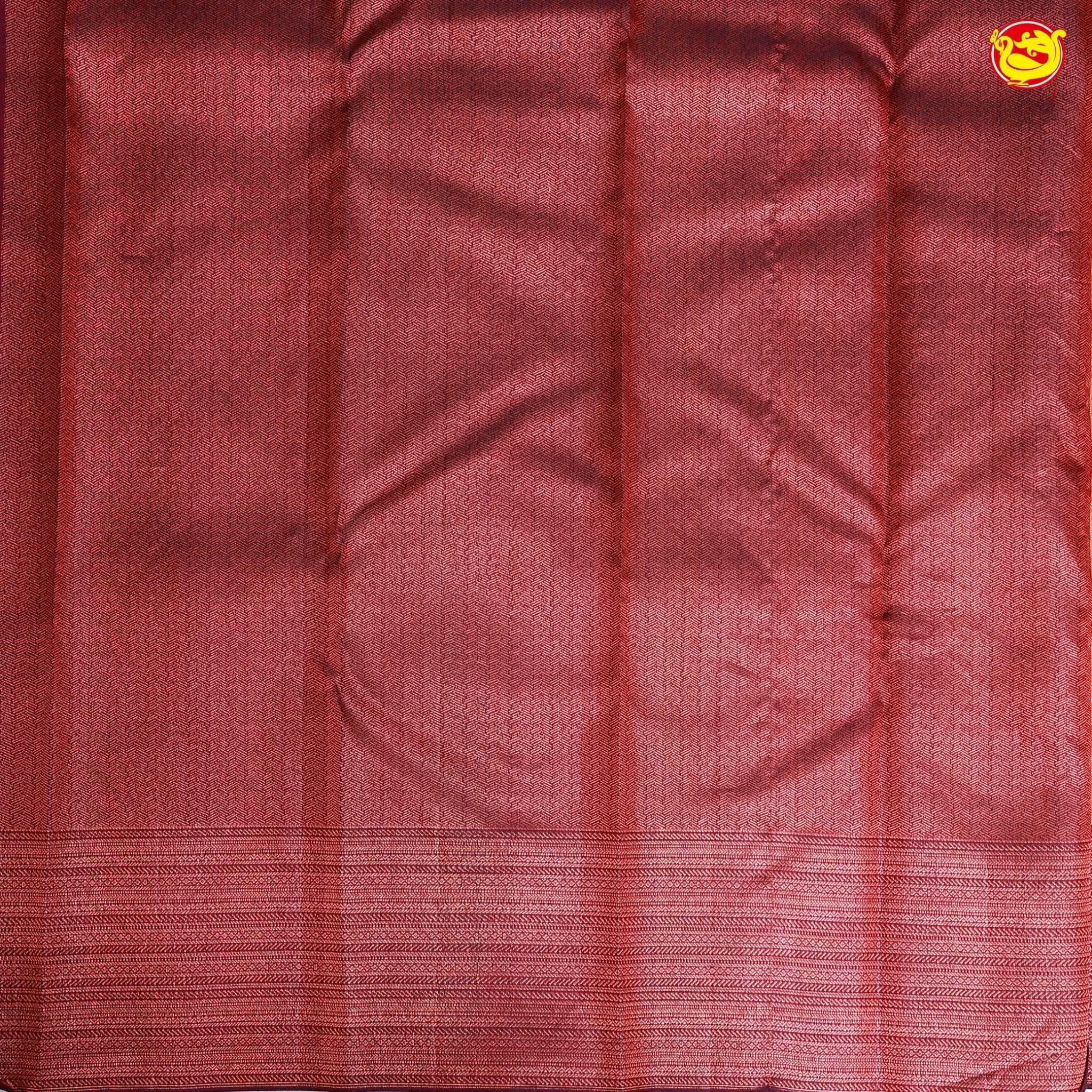 Fenugreek Yellow with Wine Traditional Buttas Soft Silk Saree - Thenianantham