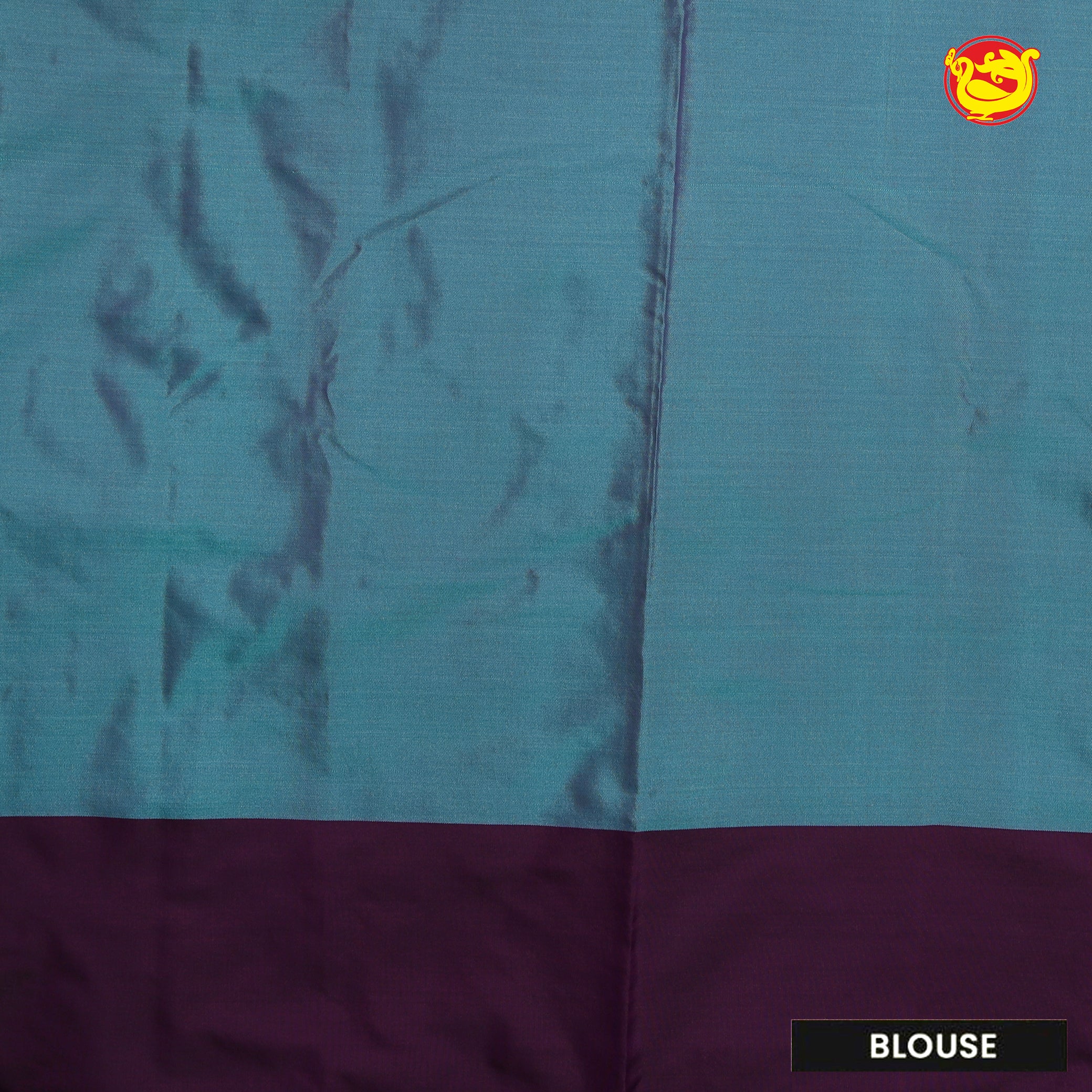 Teal Blue with Black Arani Fancy Silk Saree