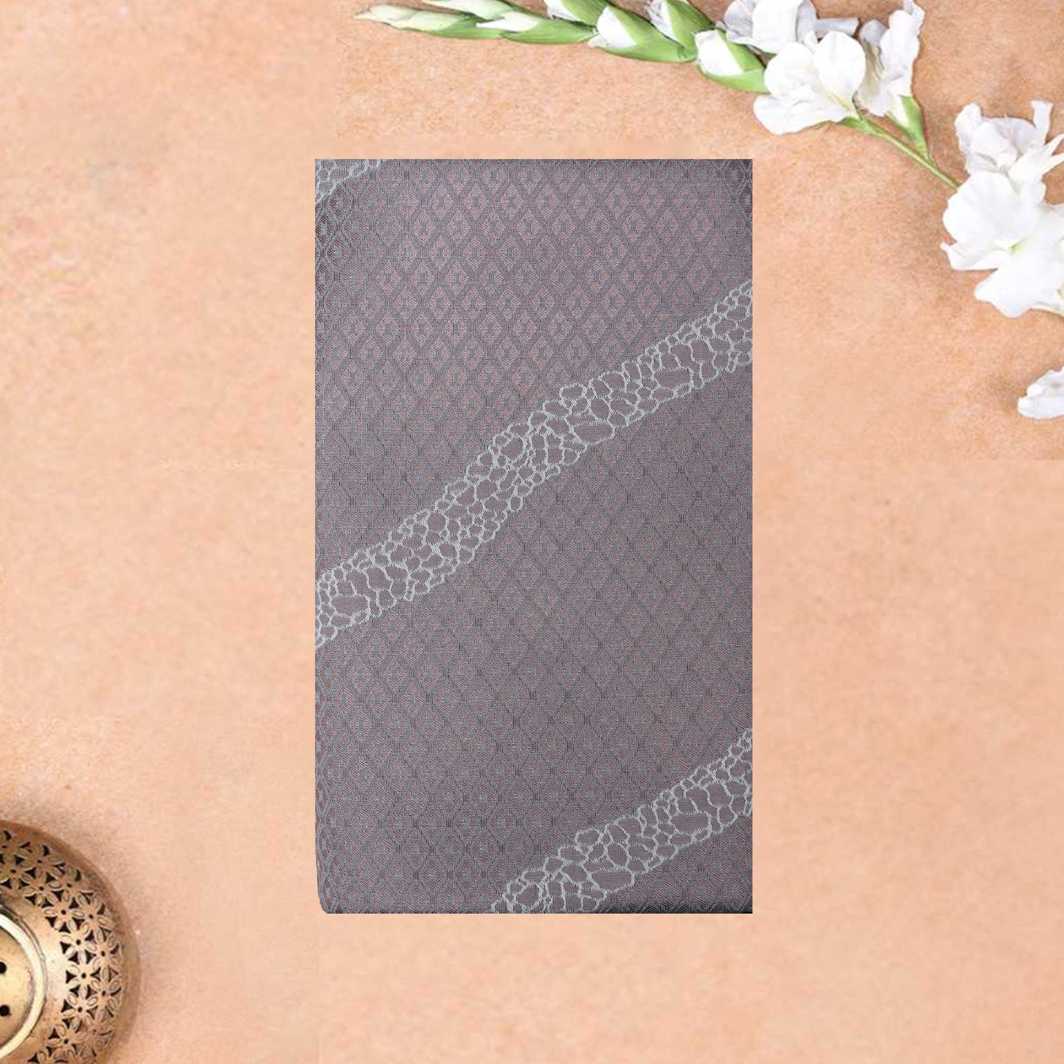 Grey Colour Soft Silk Saree