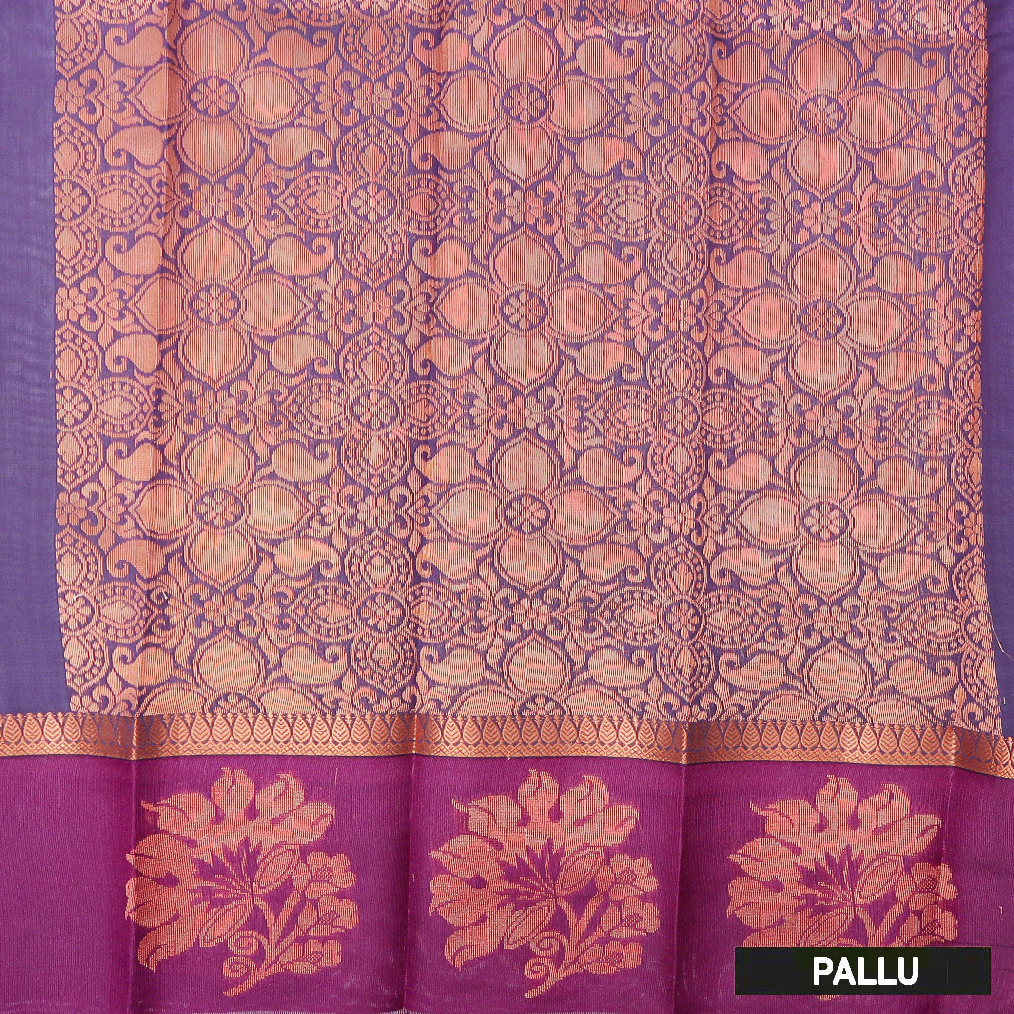 Pale Green With Purple Border Silk Cotton Saree