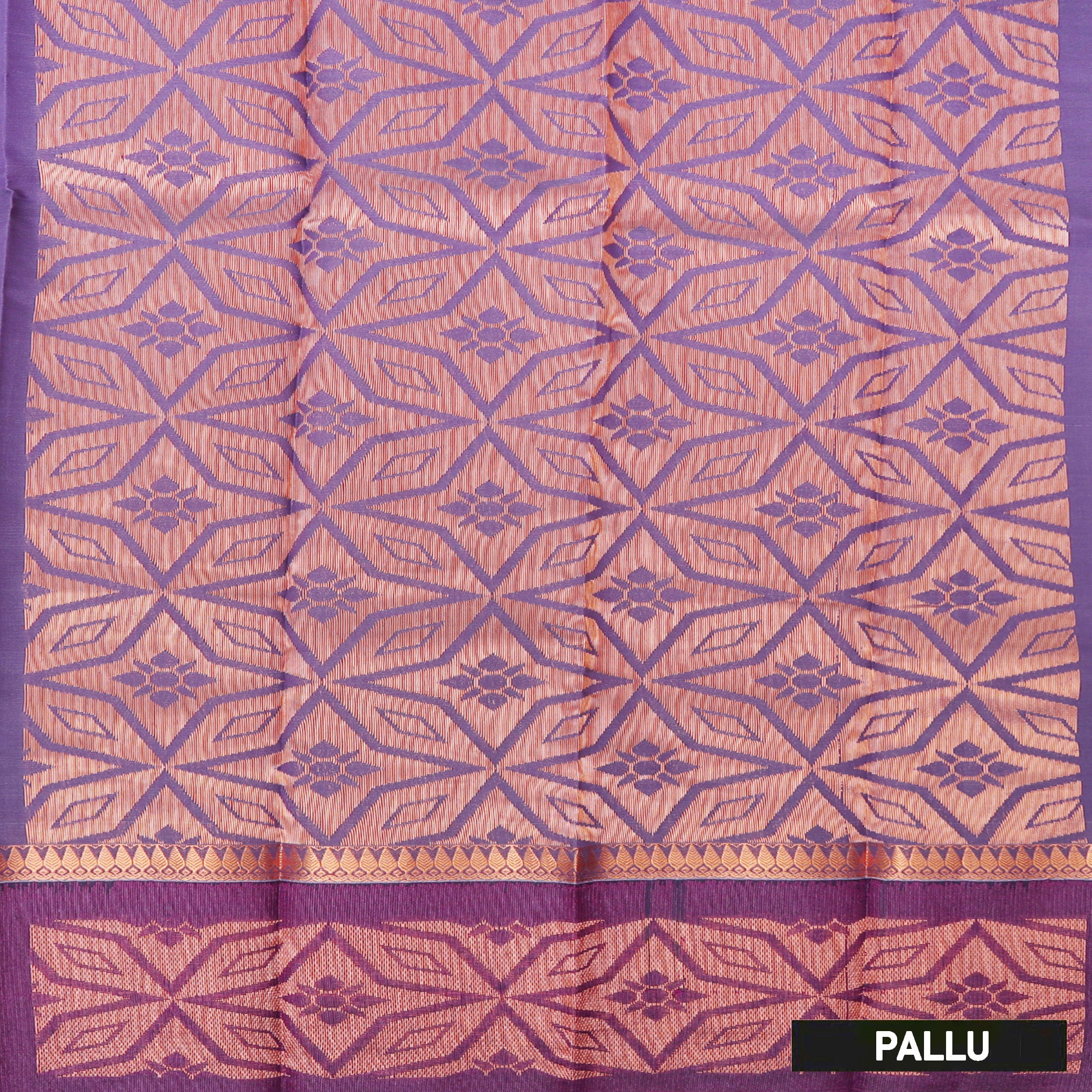 Sea Blue With Purple Border Silk Cotton Saree