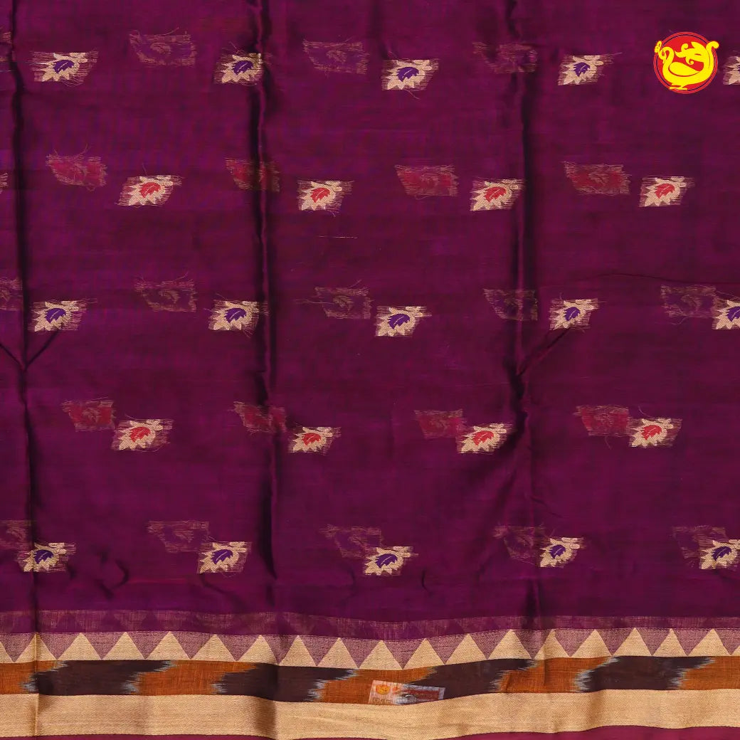 Multicolour Pure Bengal Cotton Saree without Blouse