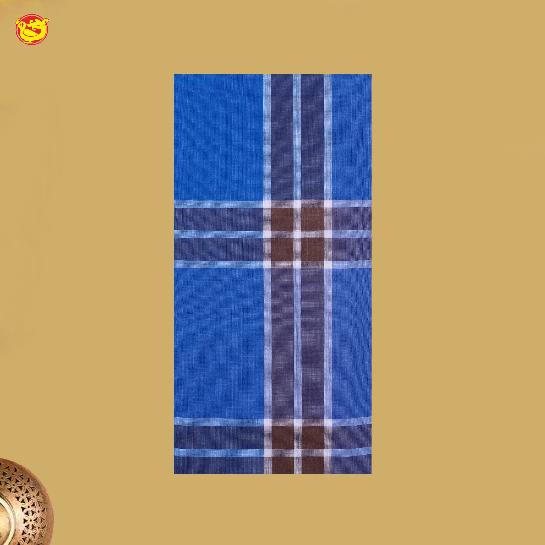 Men’s Checked Cotton Stitched Lungi
