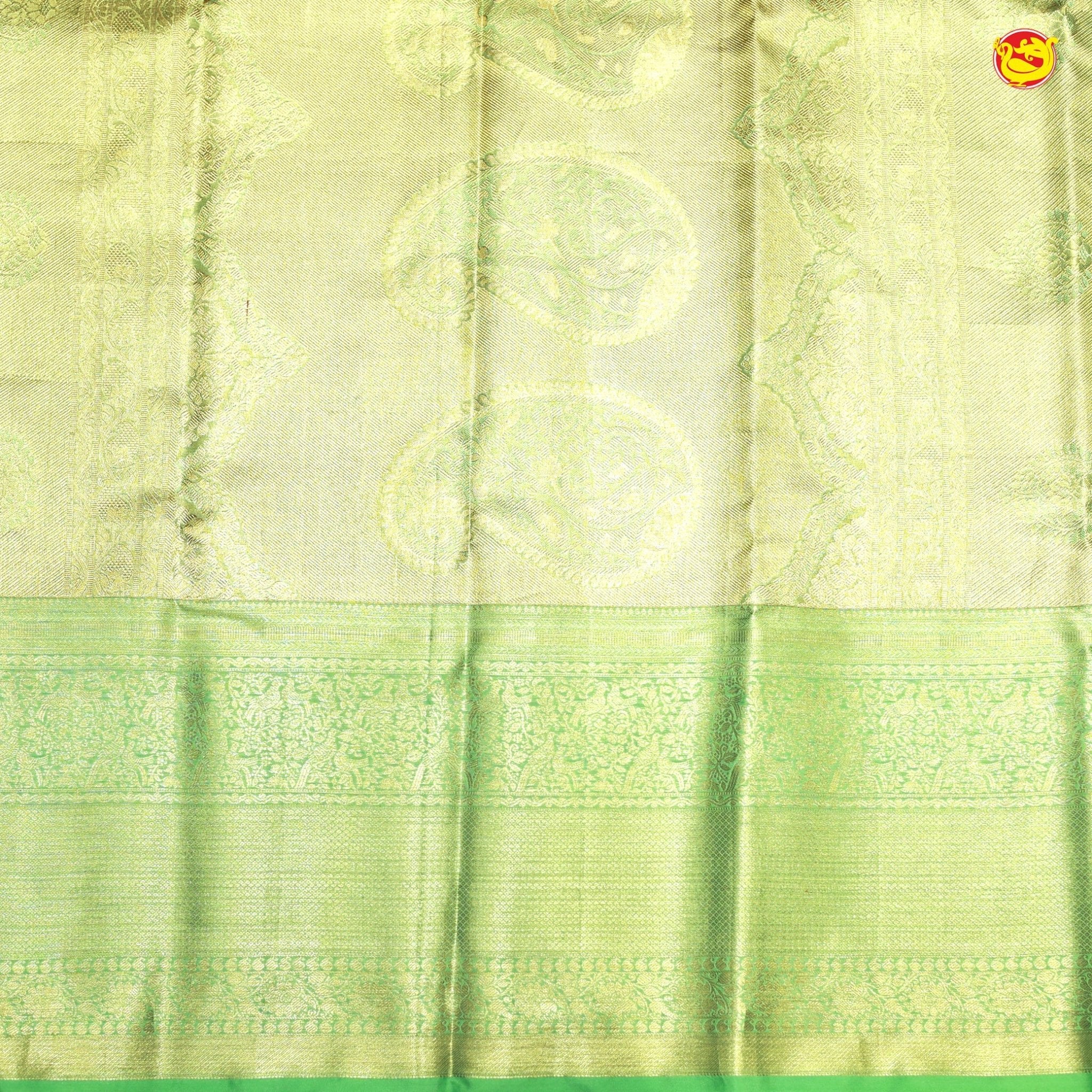 Pastel Green Pure Kanchipuram Silk Saree - Thenianantham