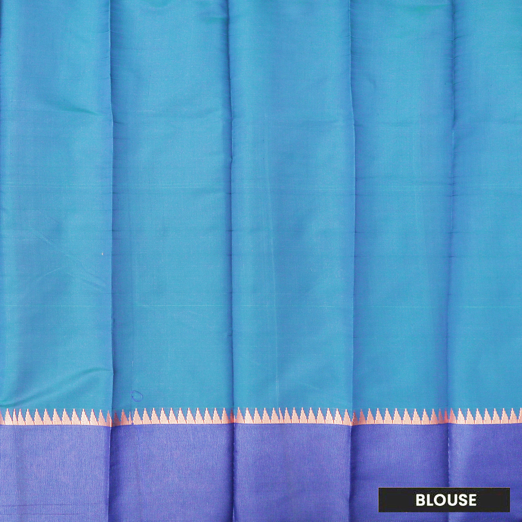 Aqua Green With Navy Blue Border Silk Cotton Saree