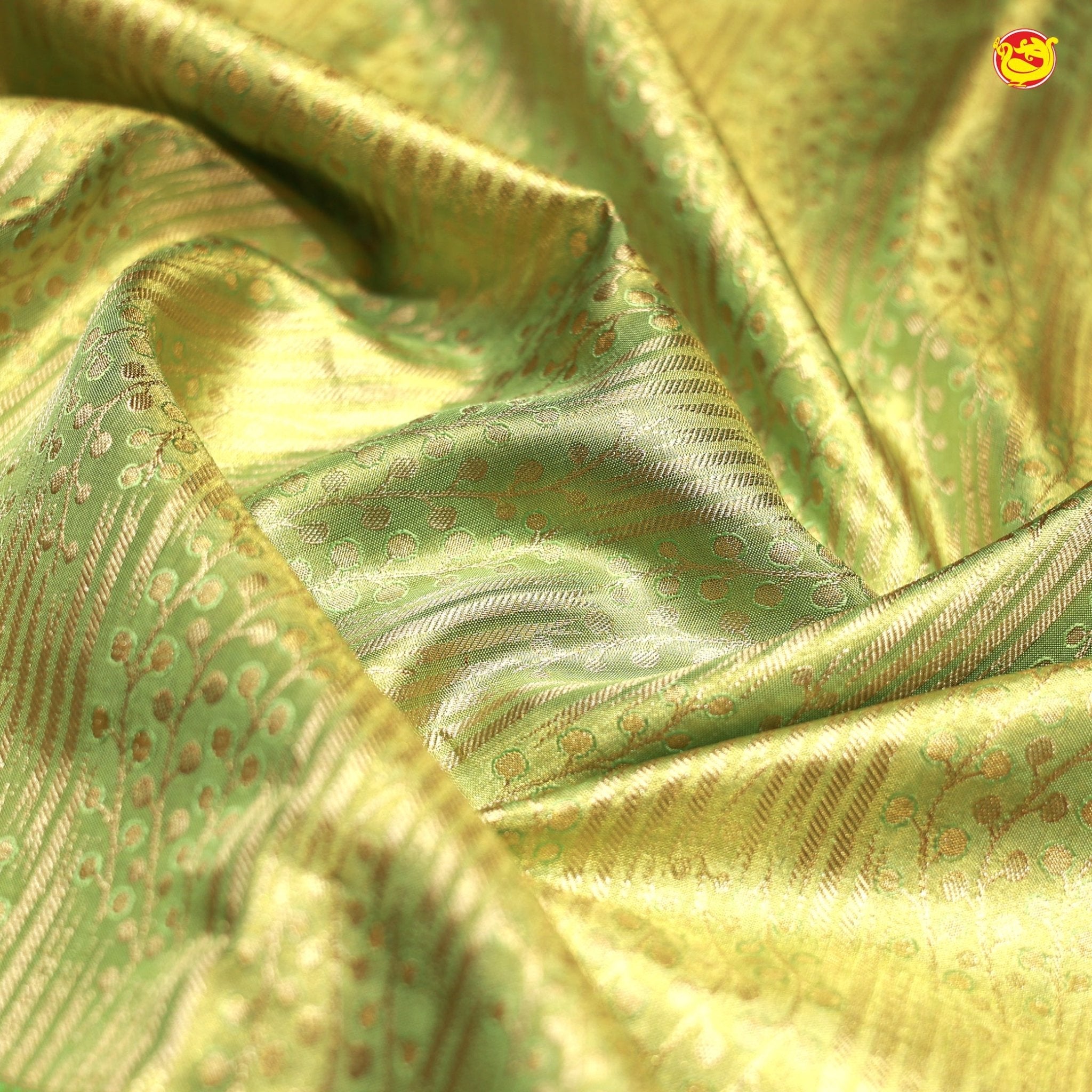 Pastel Green Pure Kanchipuram Silk Saree - Thenianantham