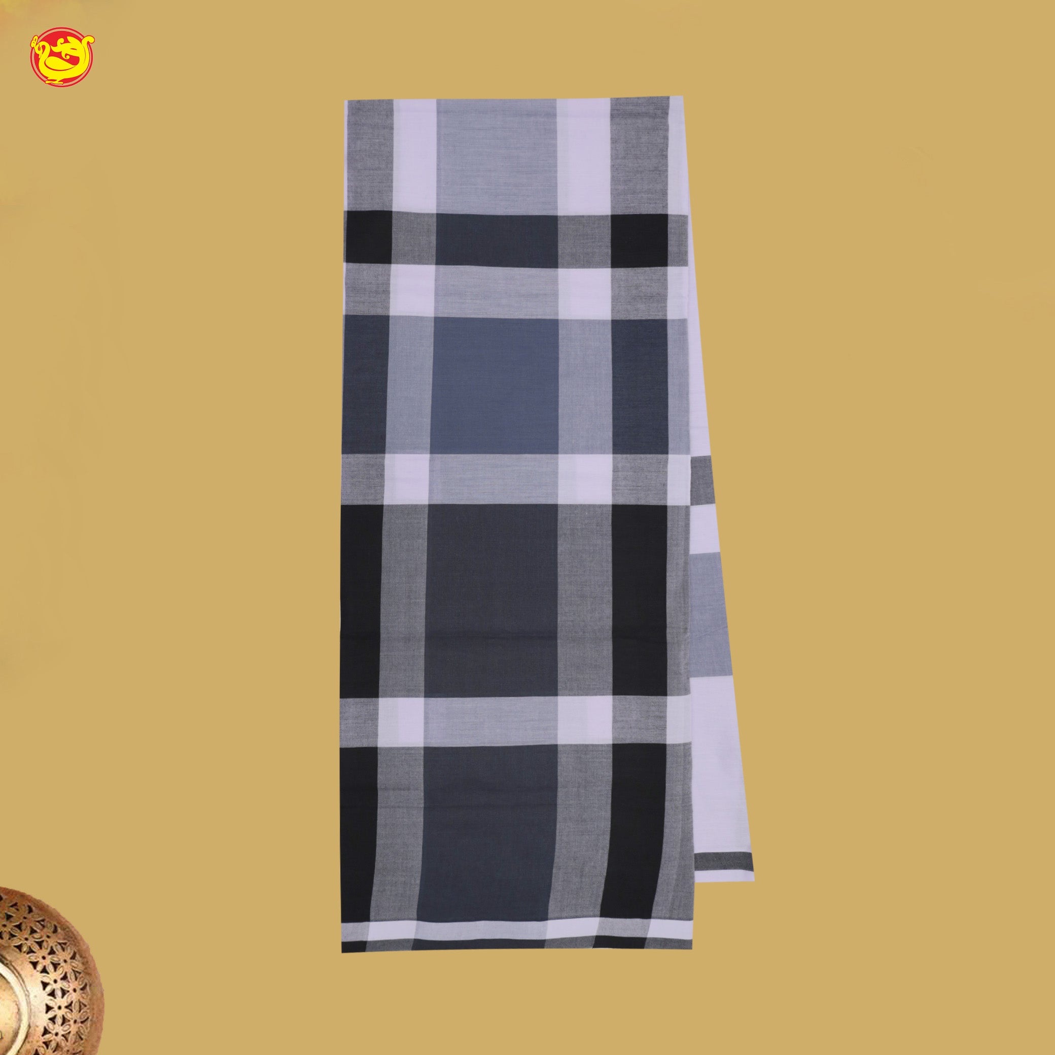 Men’s Checked Cotton Stitched Lungi