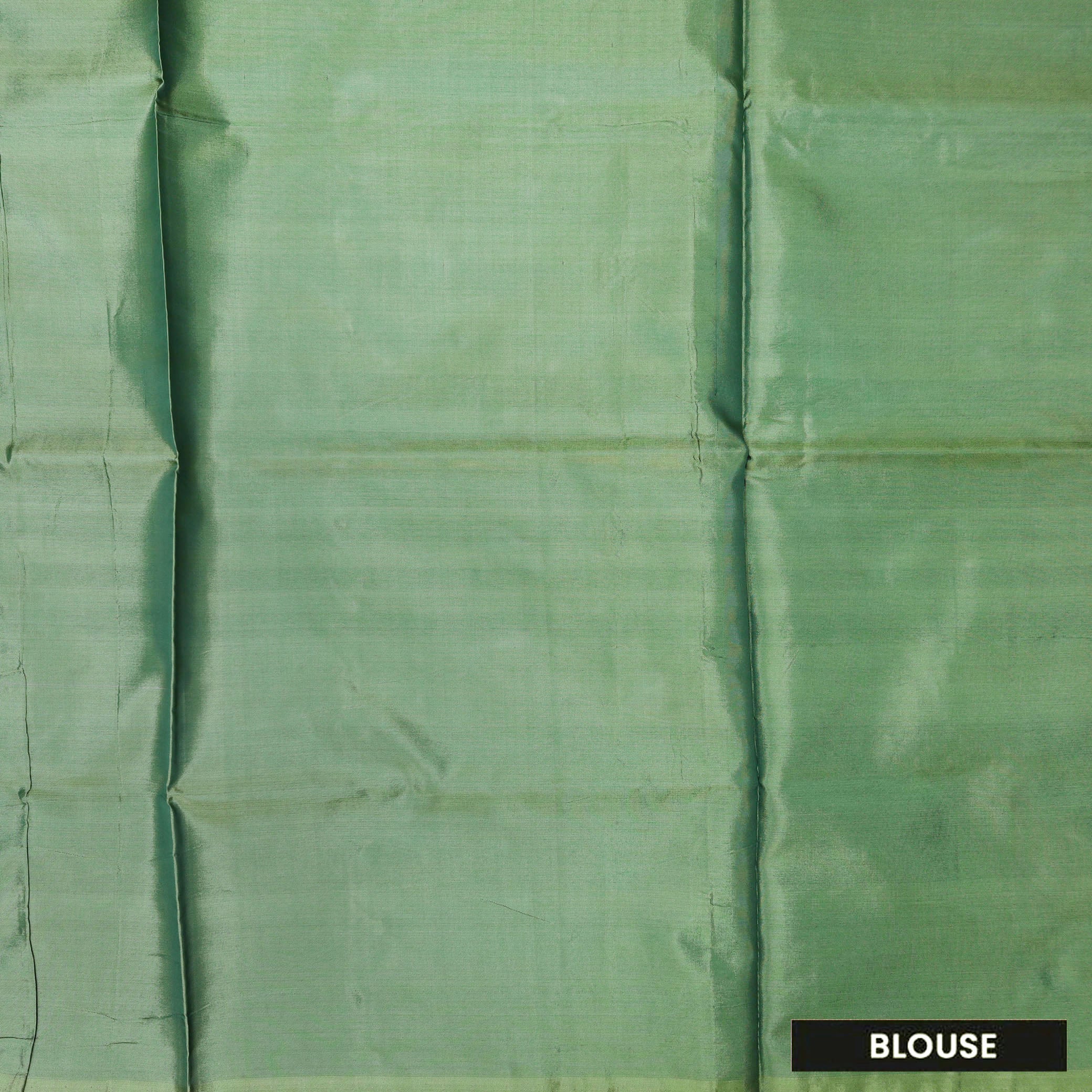 Blue With Green Pallu Banana Pith Saree With Running Blouse