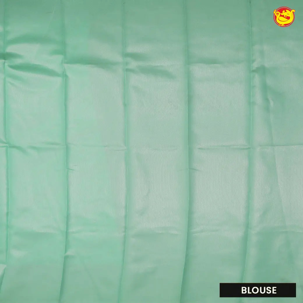 Baby Pink with Light Green Semi Litchi Silk Saree