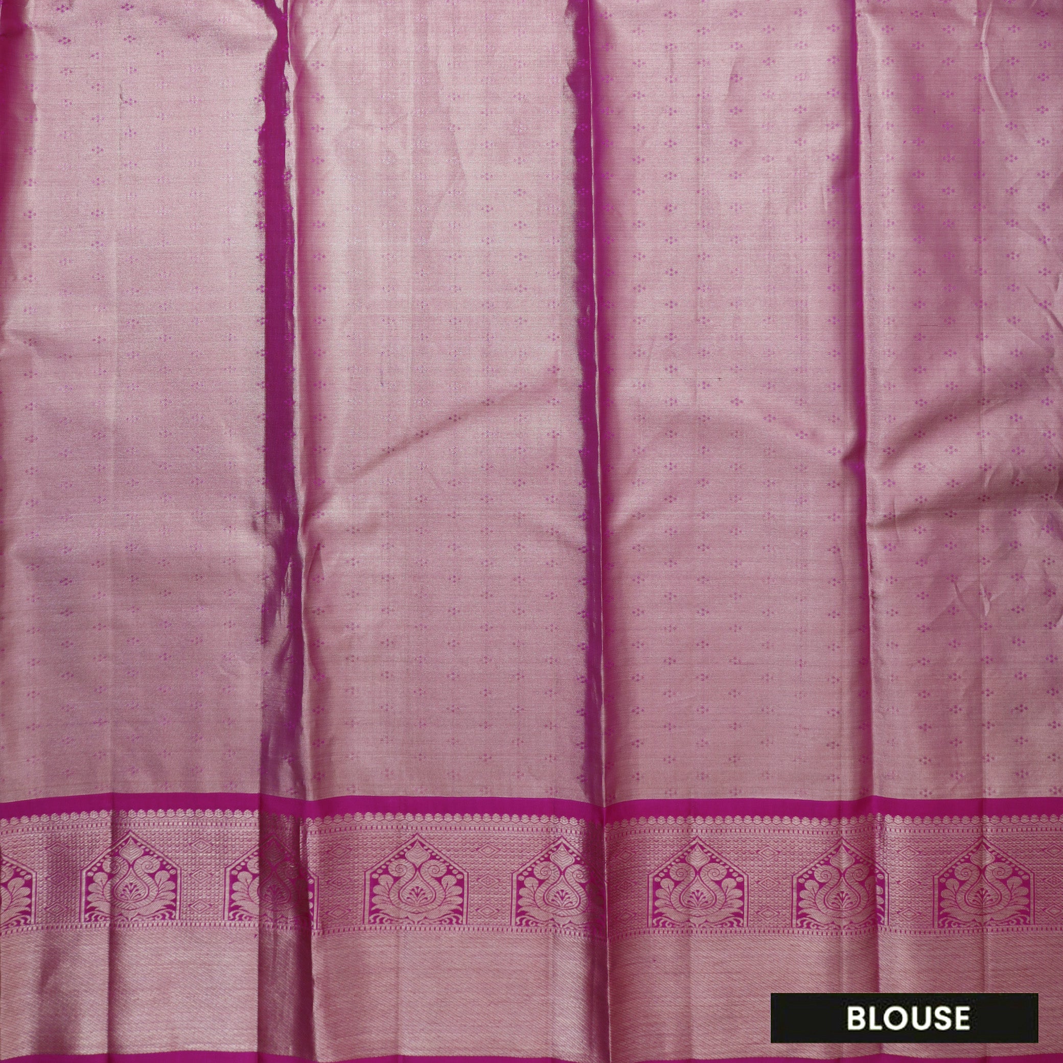 Sea-Green With Pink Golden Zari Border Wedding Silk Saree