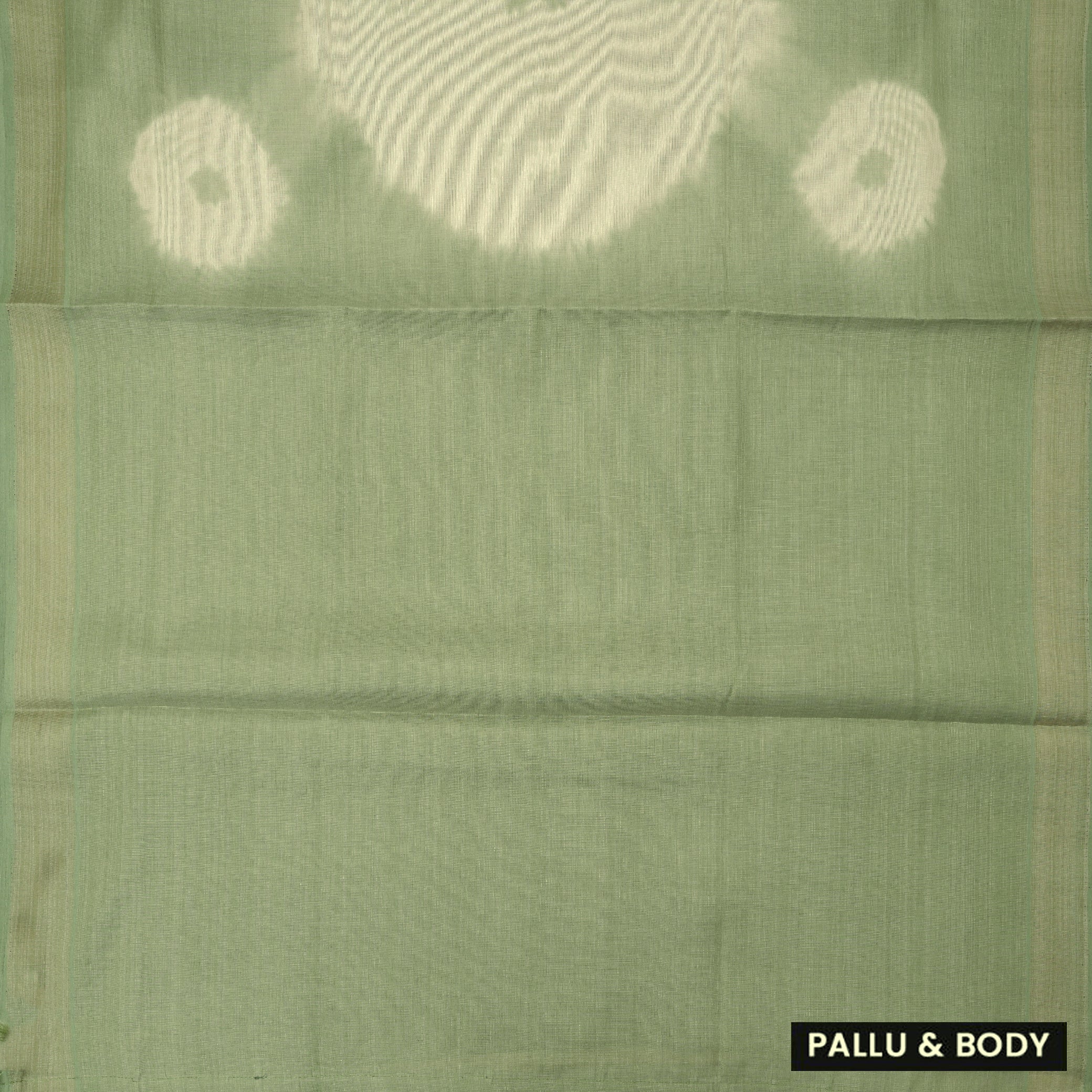 Green Linen Digital Cotton Saree