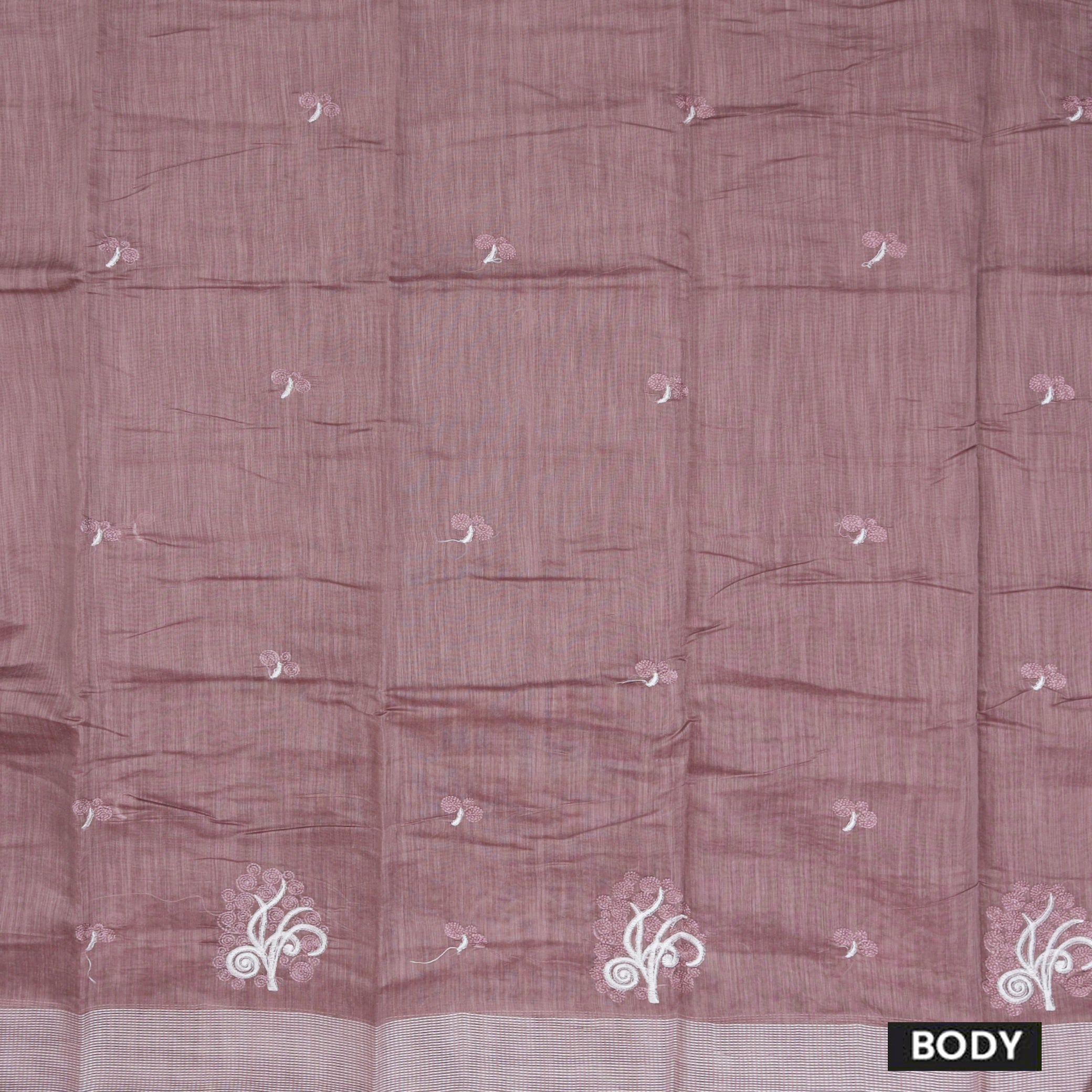 Rosy brown Color Linen Cotton Saree