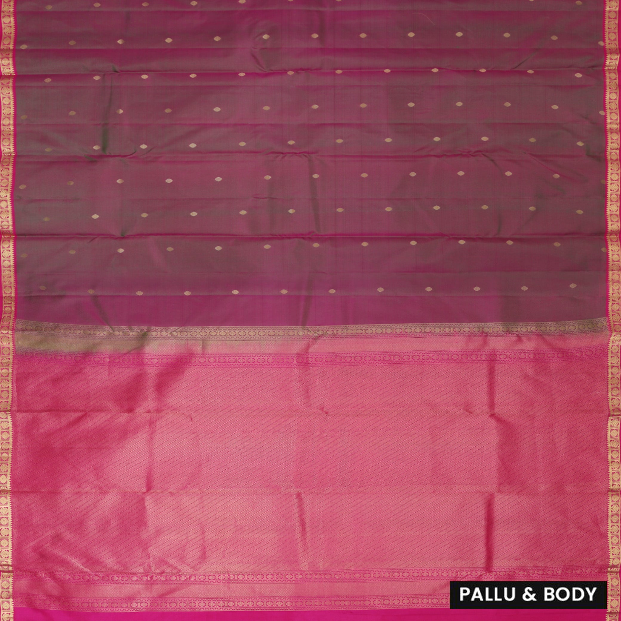 Maroon With Pink Gold Zari Yuvana Semi Soft Silk Saree