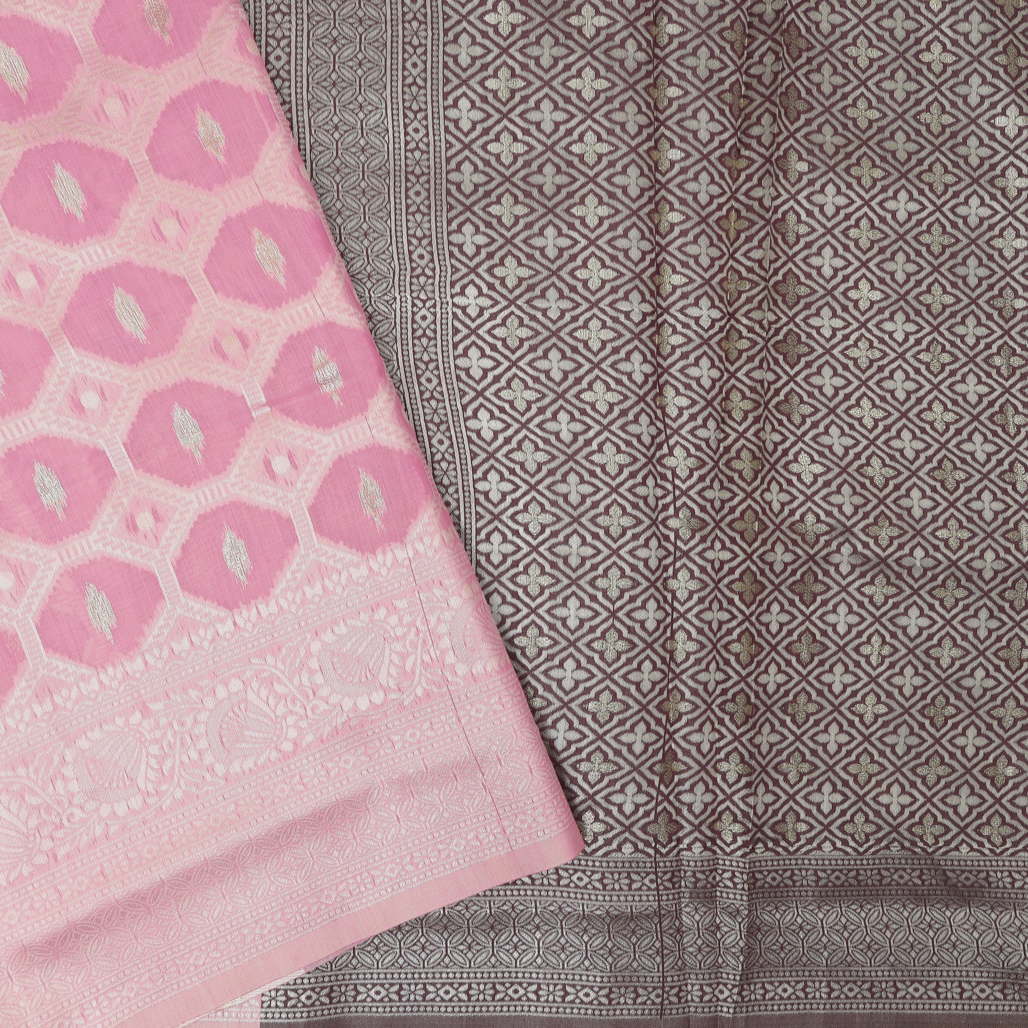 Light Pink Colour Fancy Weaving Saree