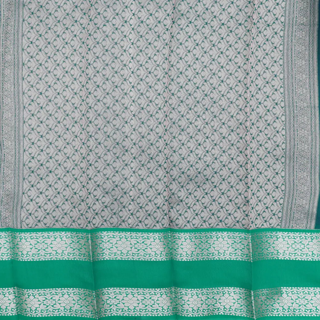 Magenta With Green Checked Silk Cotton Saree