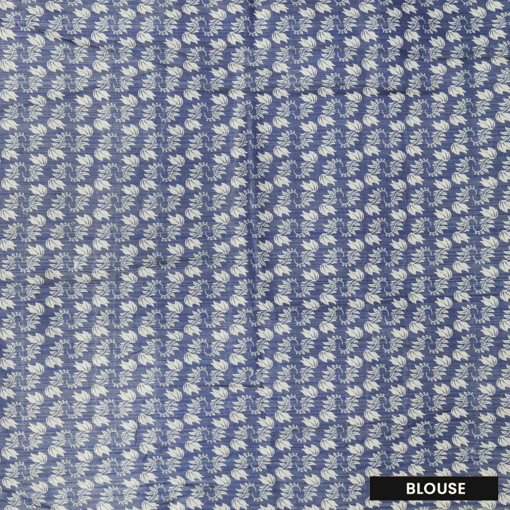 blue colour Tissue Silk Saree
