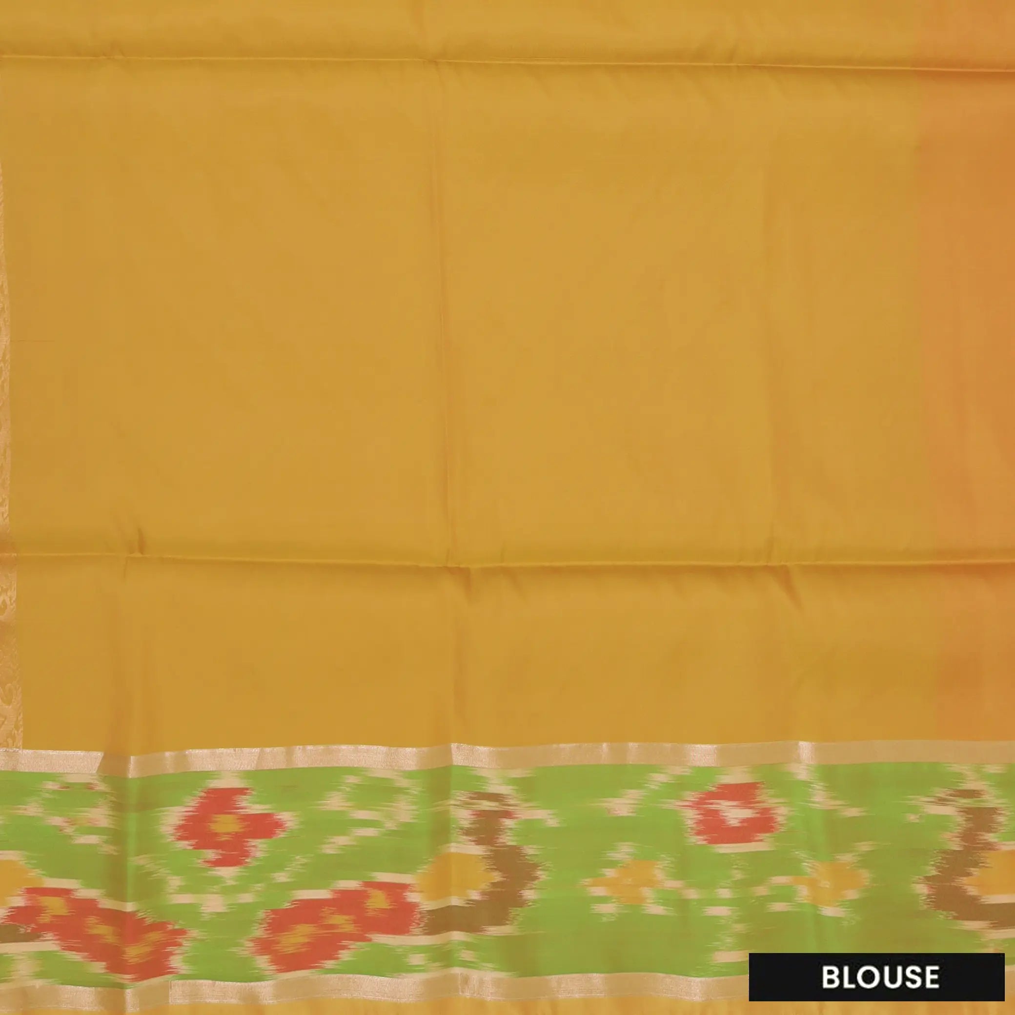 Pastel pink with mossy green Ikat border soft silk saree
