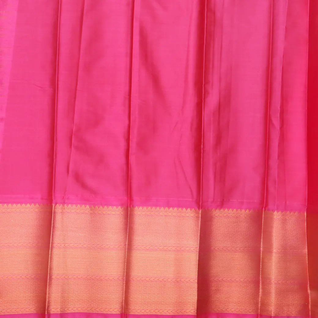 Light yellow with Pink Art Silk Saree