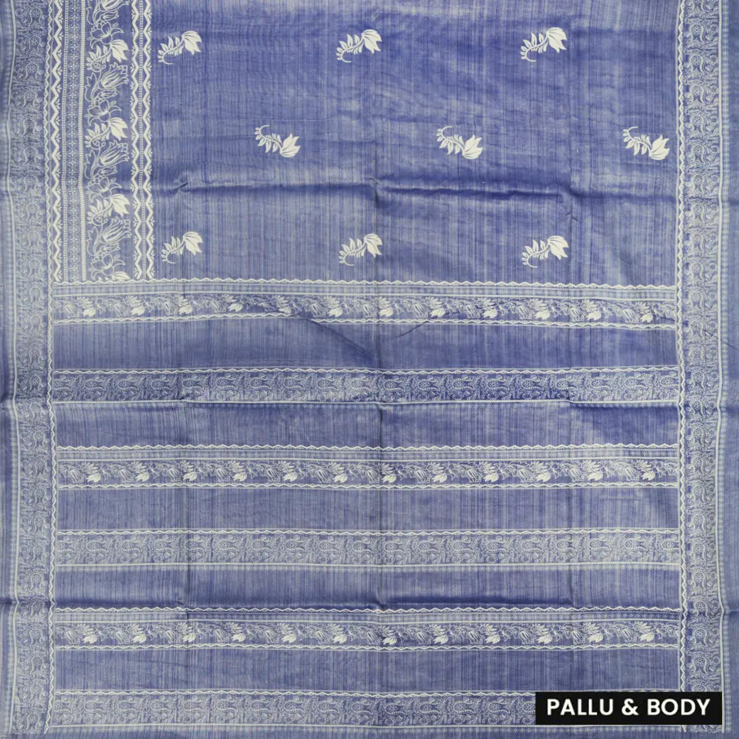 blue colour Tissue Silk Saree