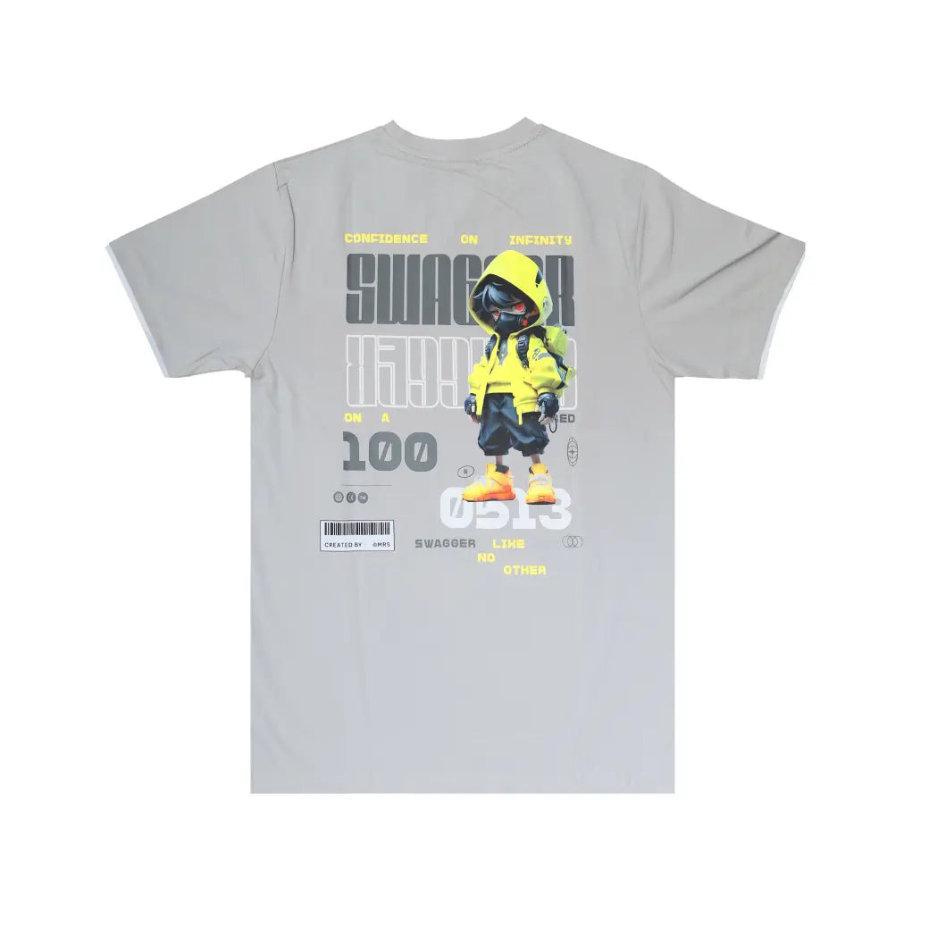 Gray Colour with Boys Casual T-shirt