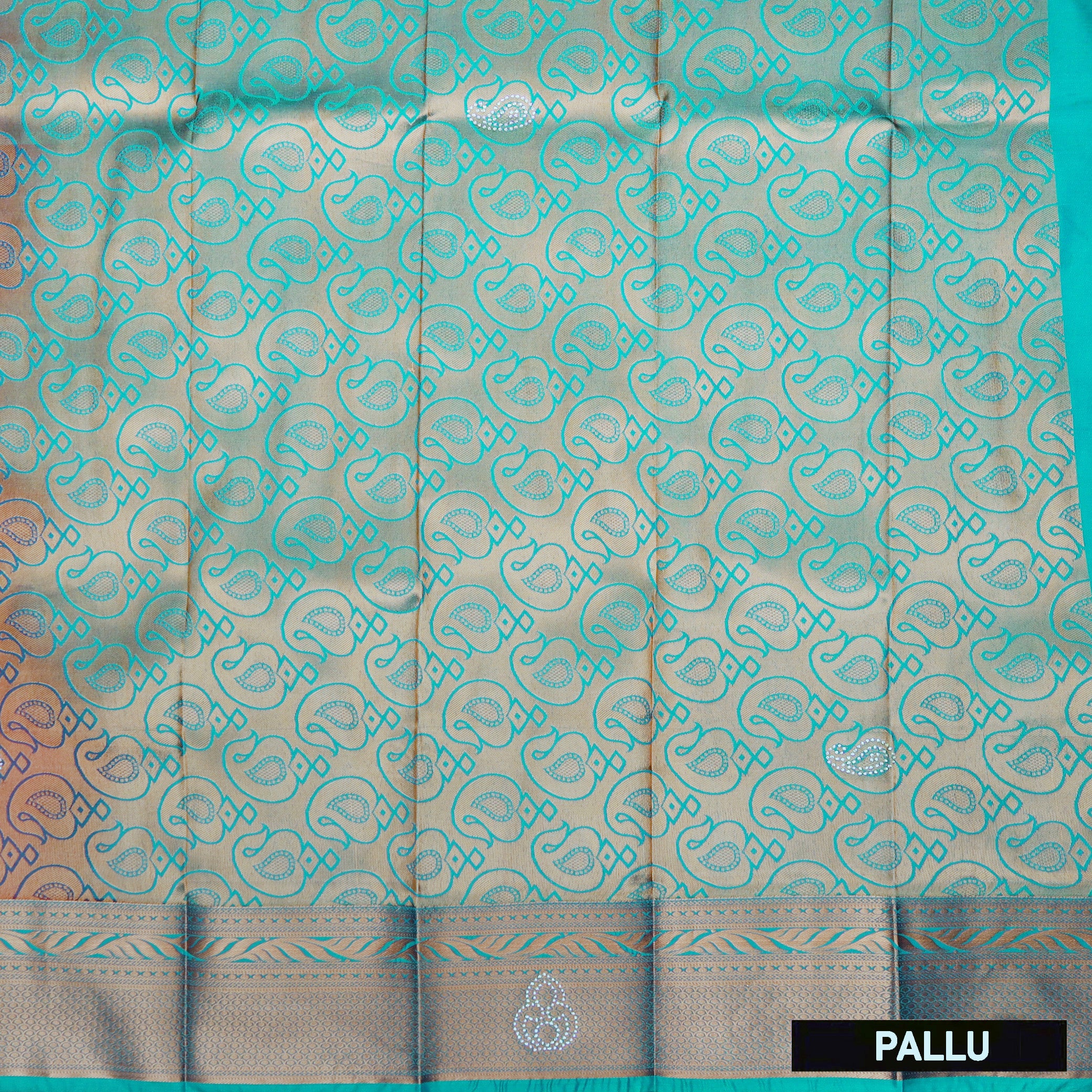 Red with Peacock Green Art Silk Saree