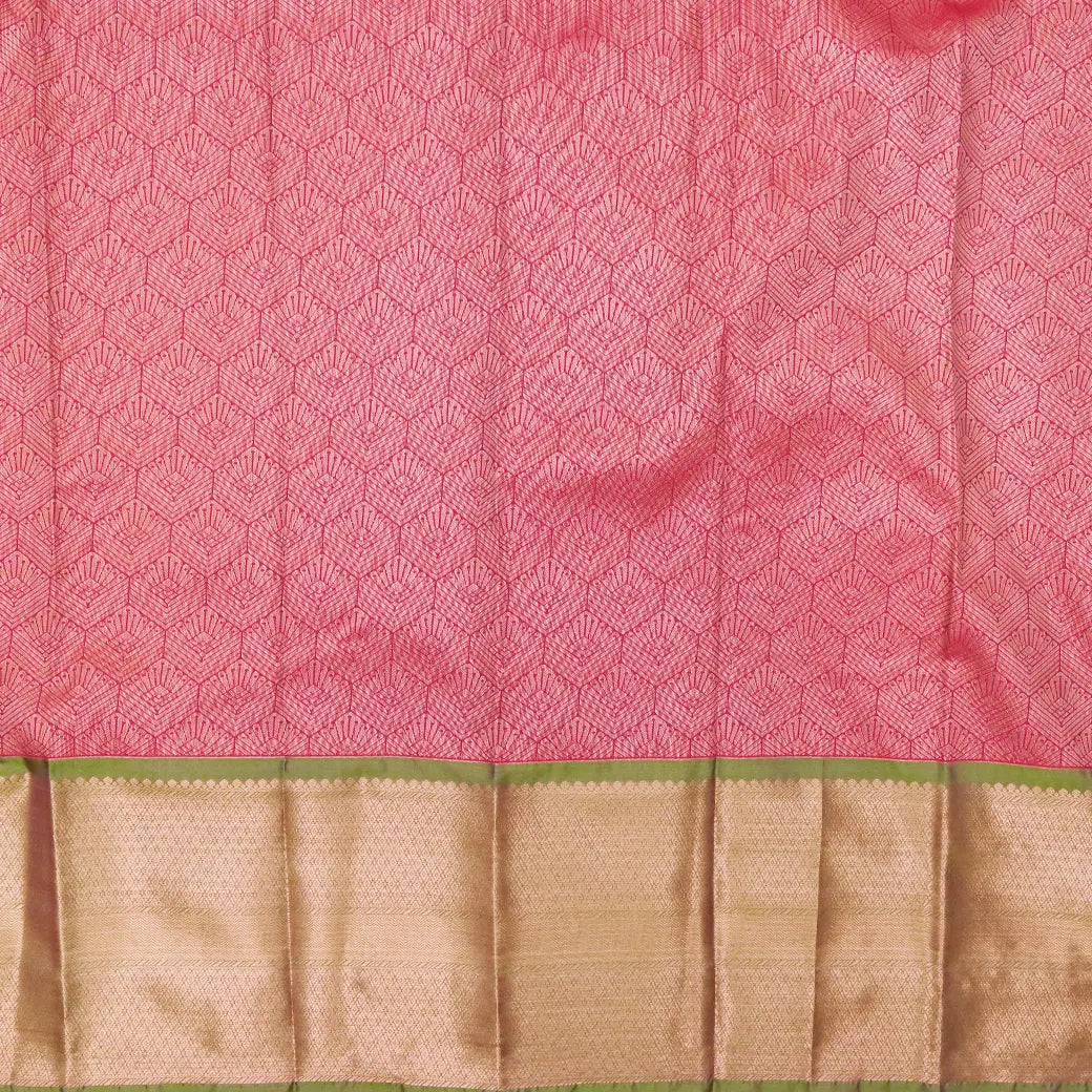 Maroon with Light Green Art Silk Saree