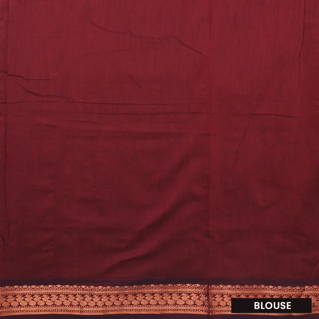 Green With Maroon Premium Quality Kalyani Cotton Saree