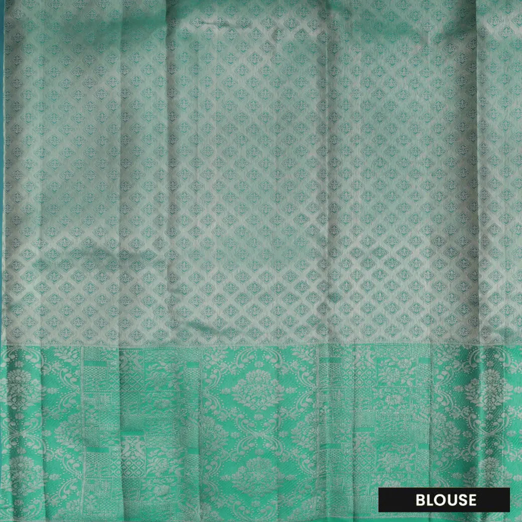 Lavender with Green Kanchipuram Wedding silk saree