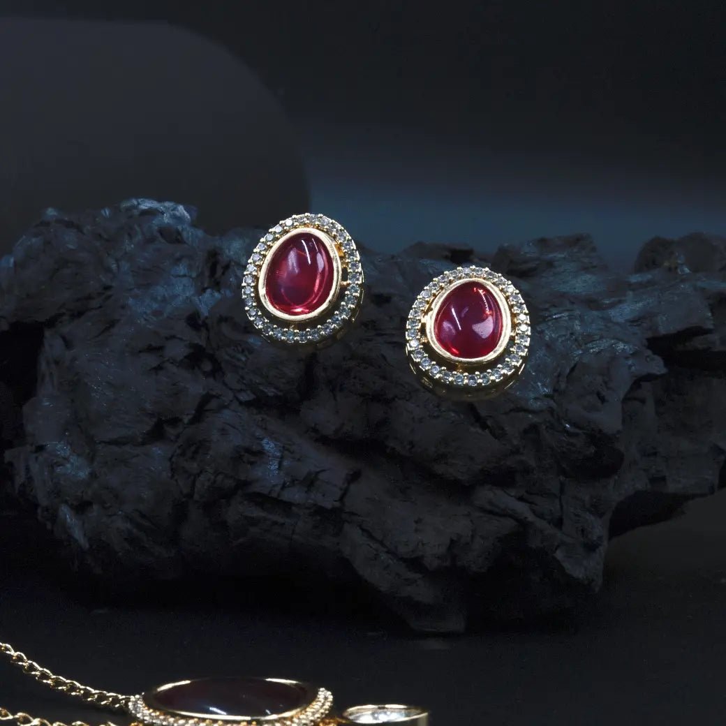 Victorian pendant chain and earrings - Thenianantham