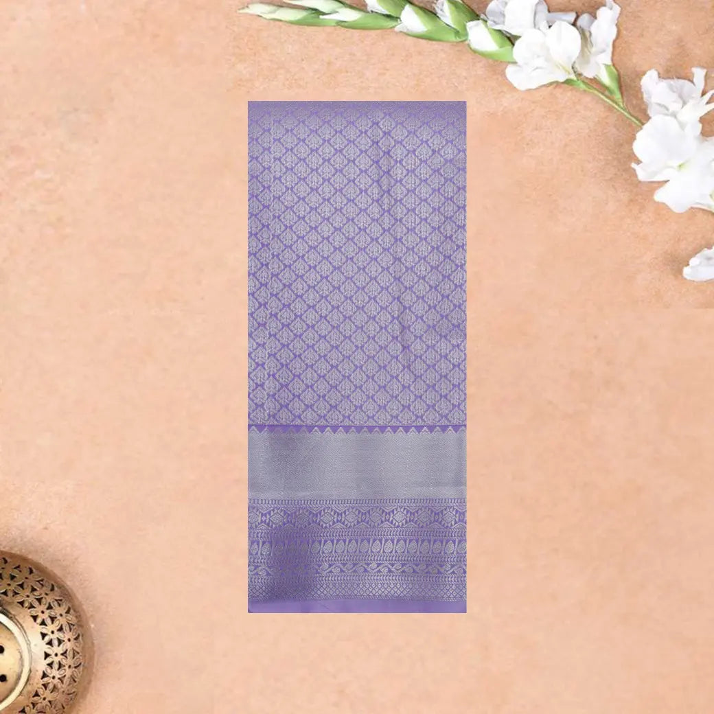 Lavender with Silver Art Silk Saree