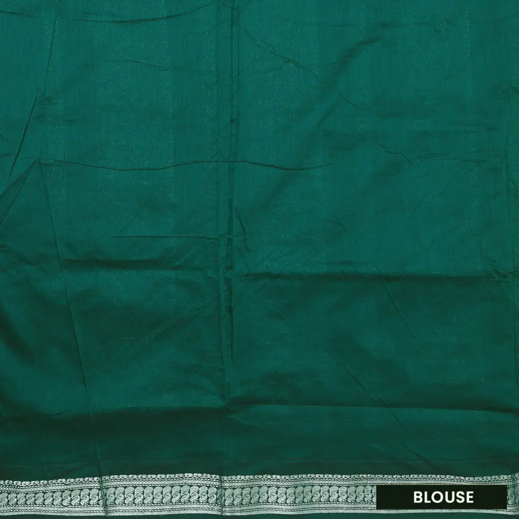 Lime Green With Bottlegreen Premium Quality Kalyani Cotton Saree