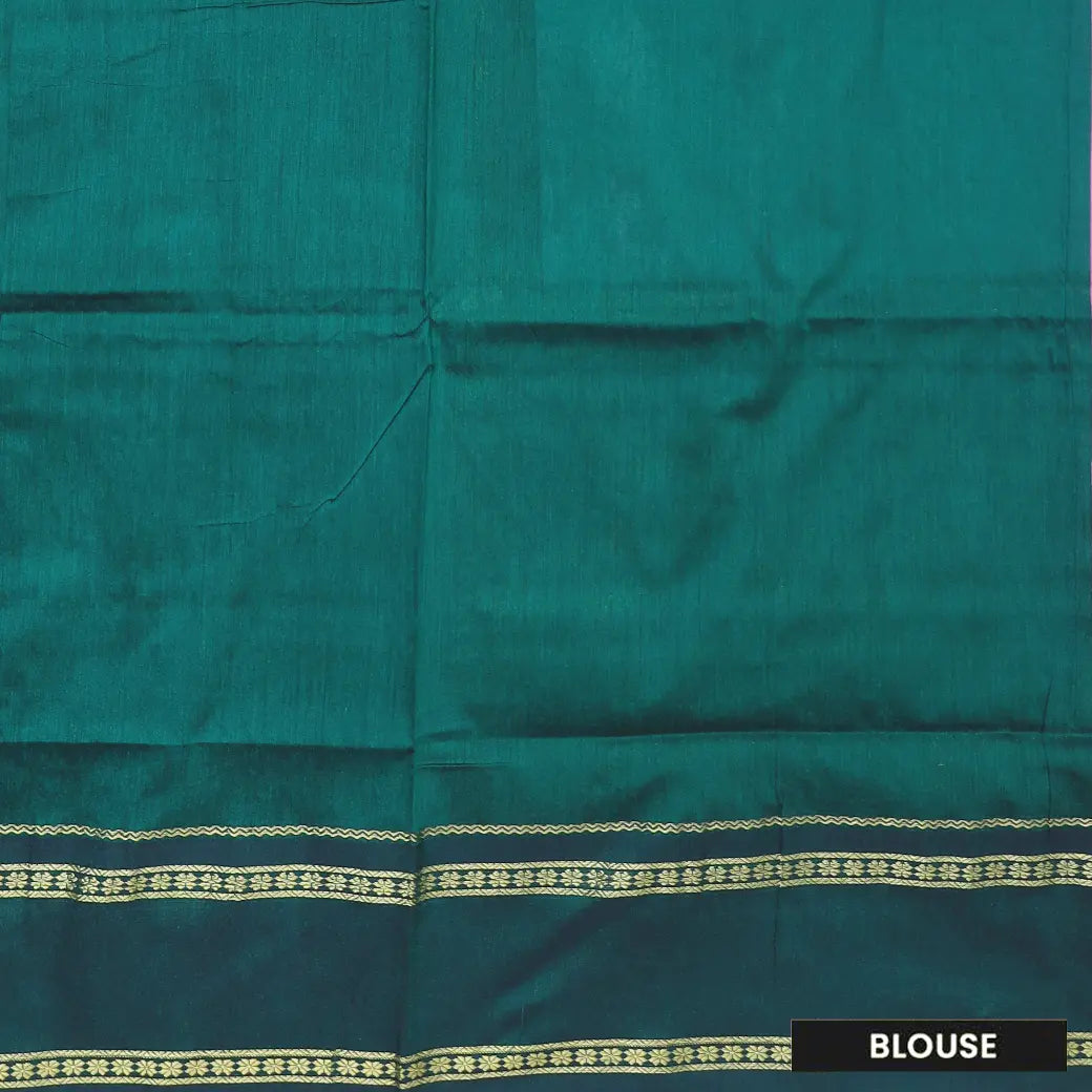 Baby Pink With Green Premium Quality Kalyani Cotton Saree