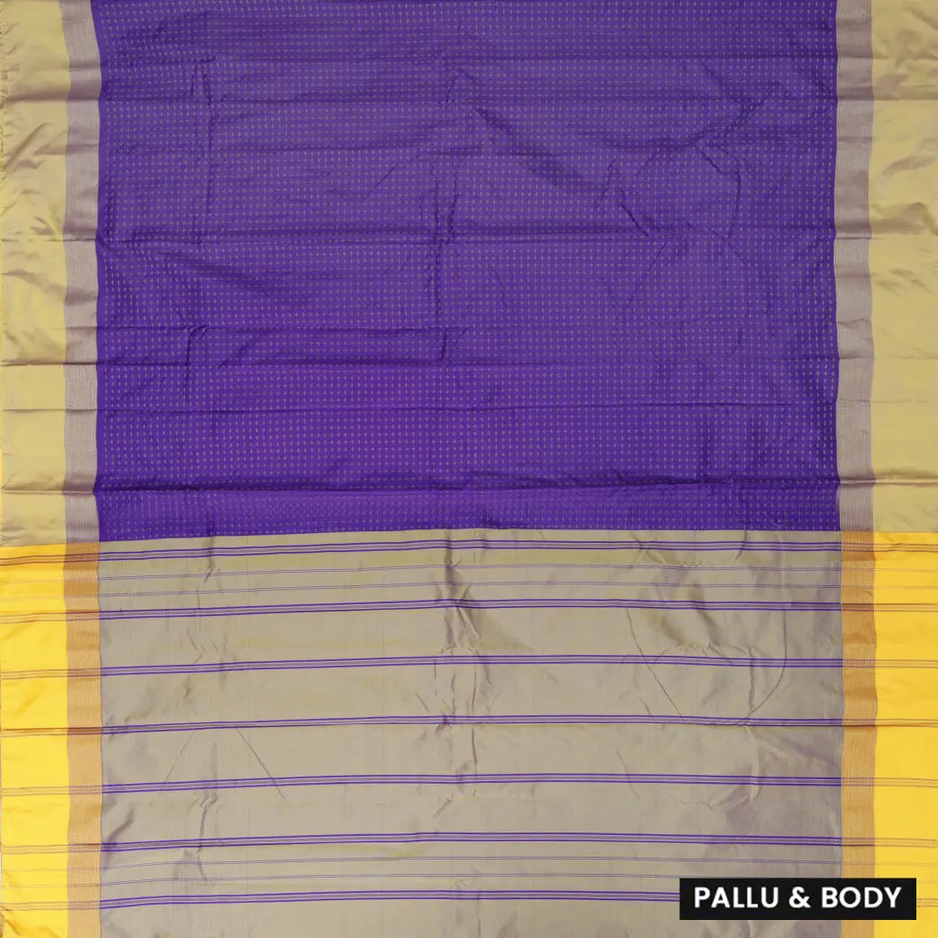 Purple With Sandel Arani Silk Saree