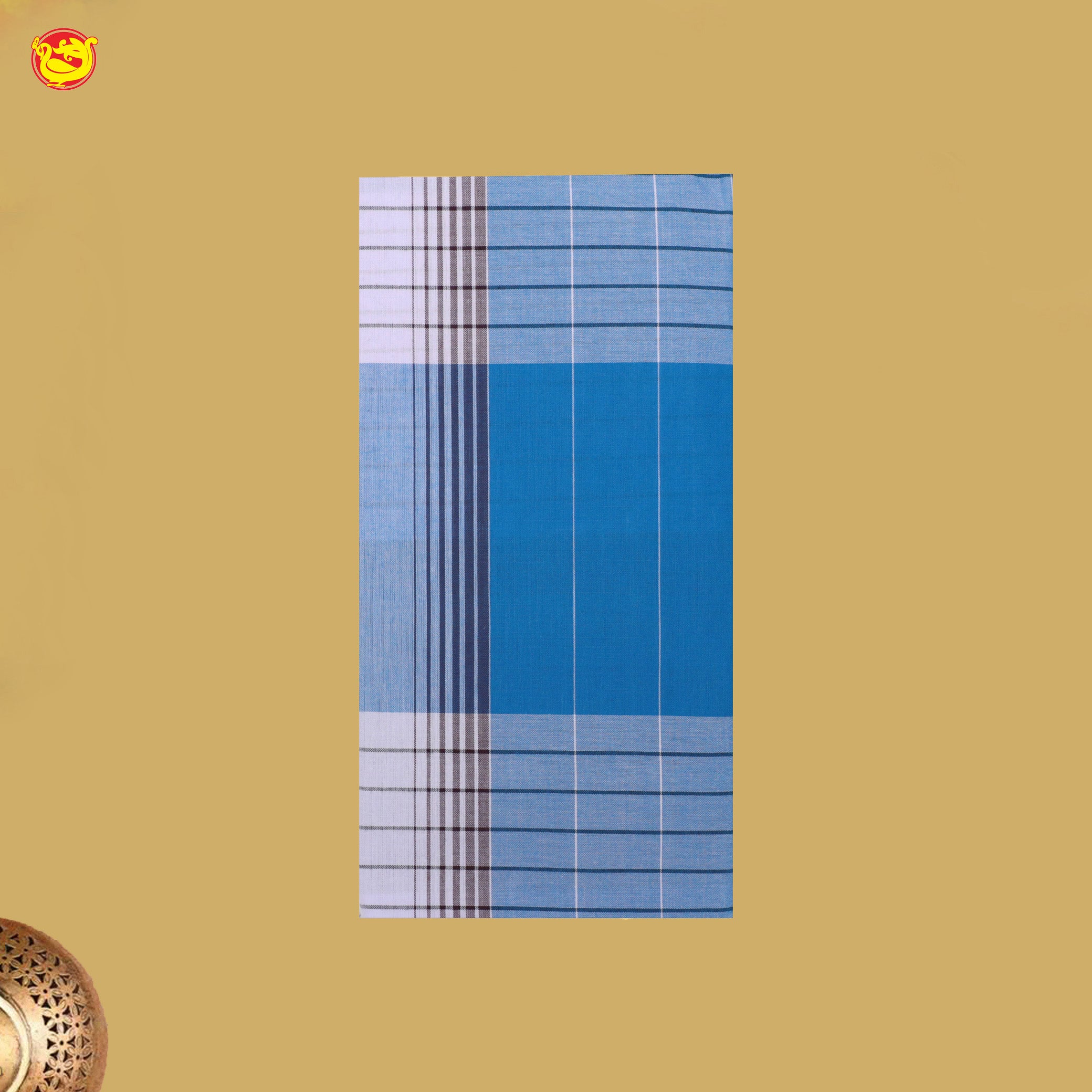 Men’s Checked Cotton Stitched Lungi
