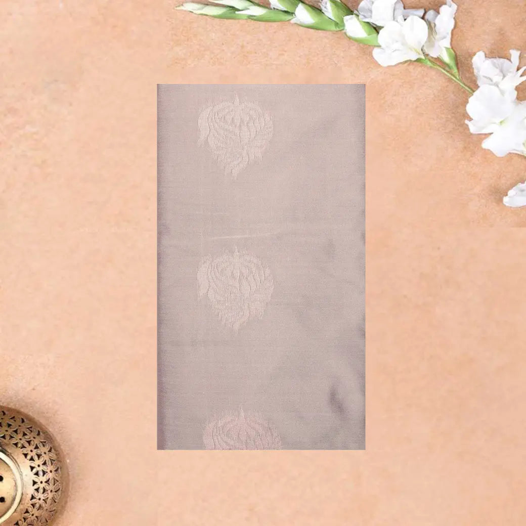 Light Gray with Deep Green Soft Silk Saree