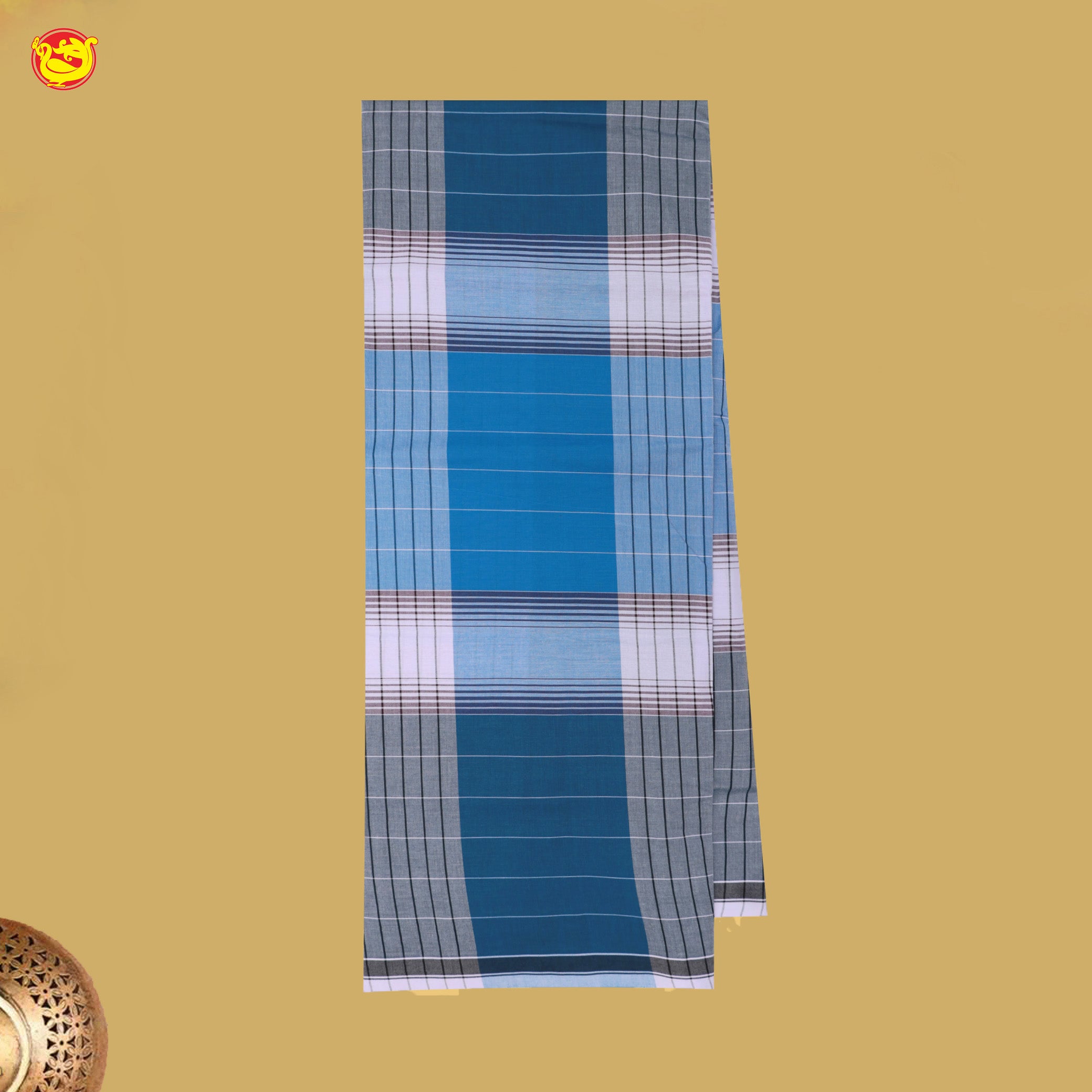 Men’s Checked Cotton Stitched Lungi