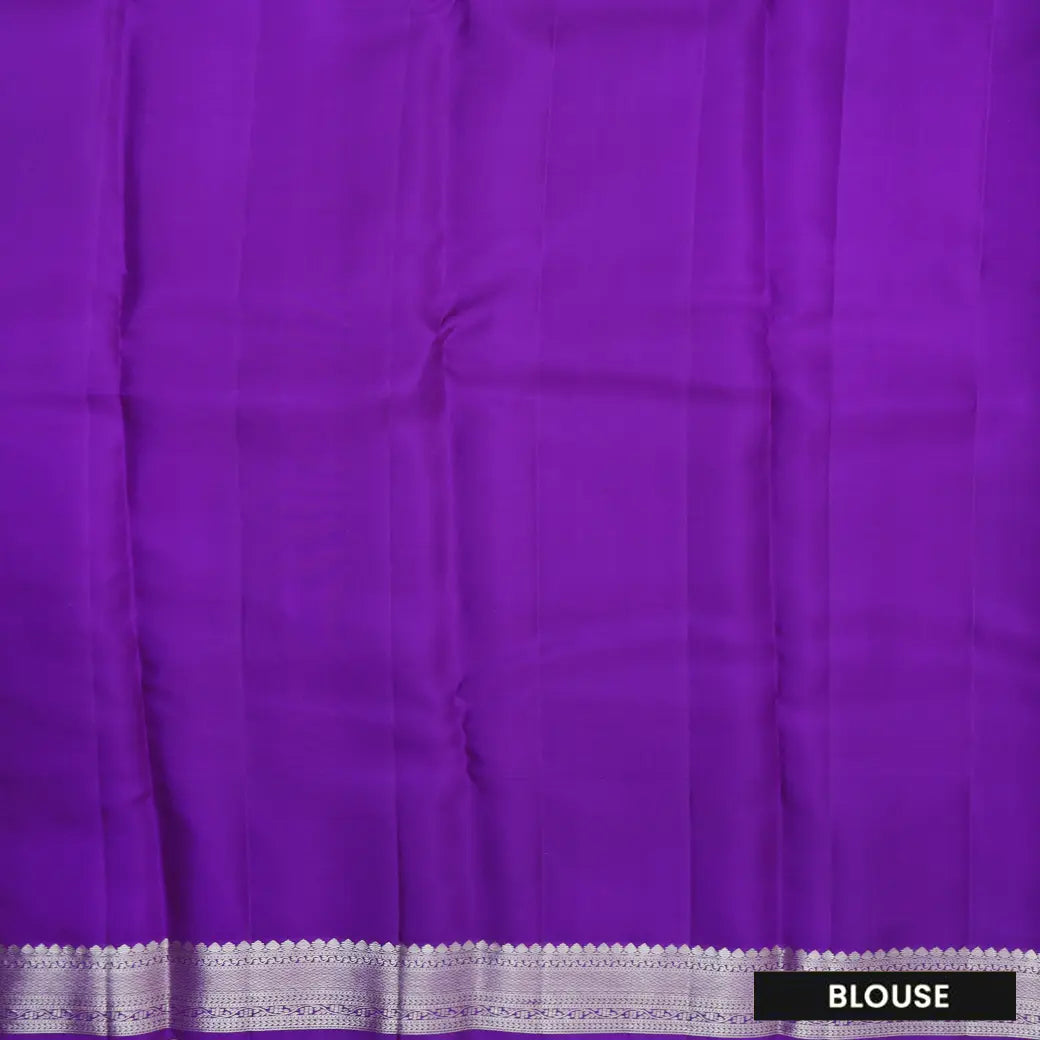 Teal green with Purple Kanchipuram Wedding silk saree