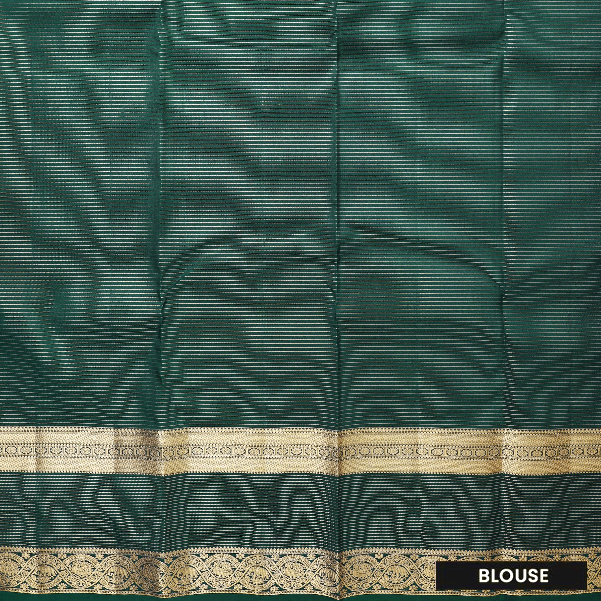Dark Green With Gold Zari Yuvana Semi Soft Silk Saree
