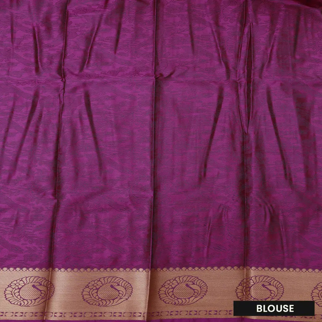 Blue with Purple Art Silk Saree