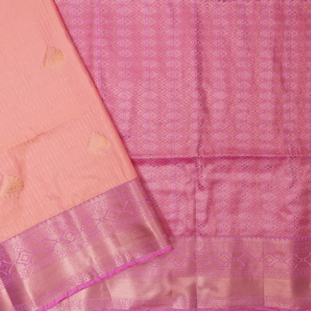 LIGHT PINK with ONIONPINK Soft silk saree