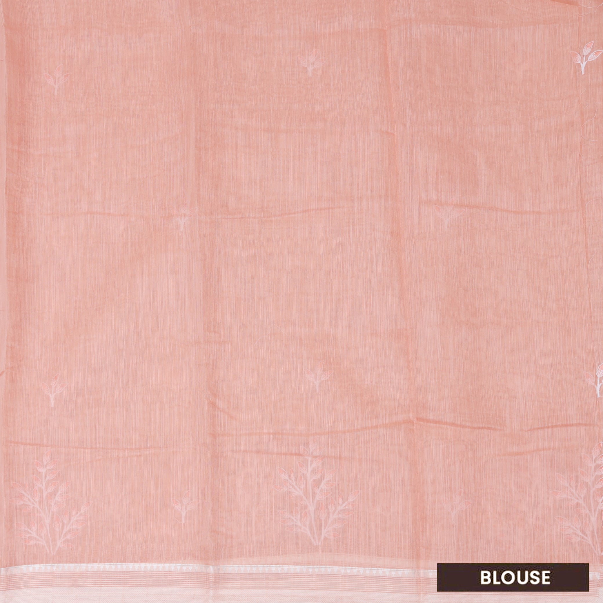 Peach Color Linen Cotton Saree