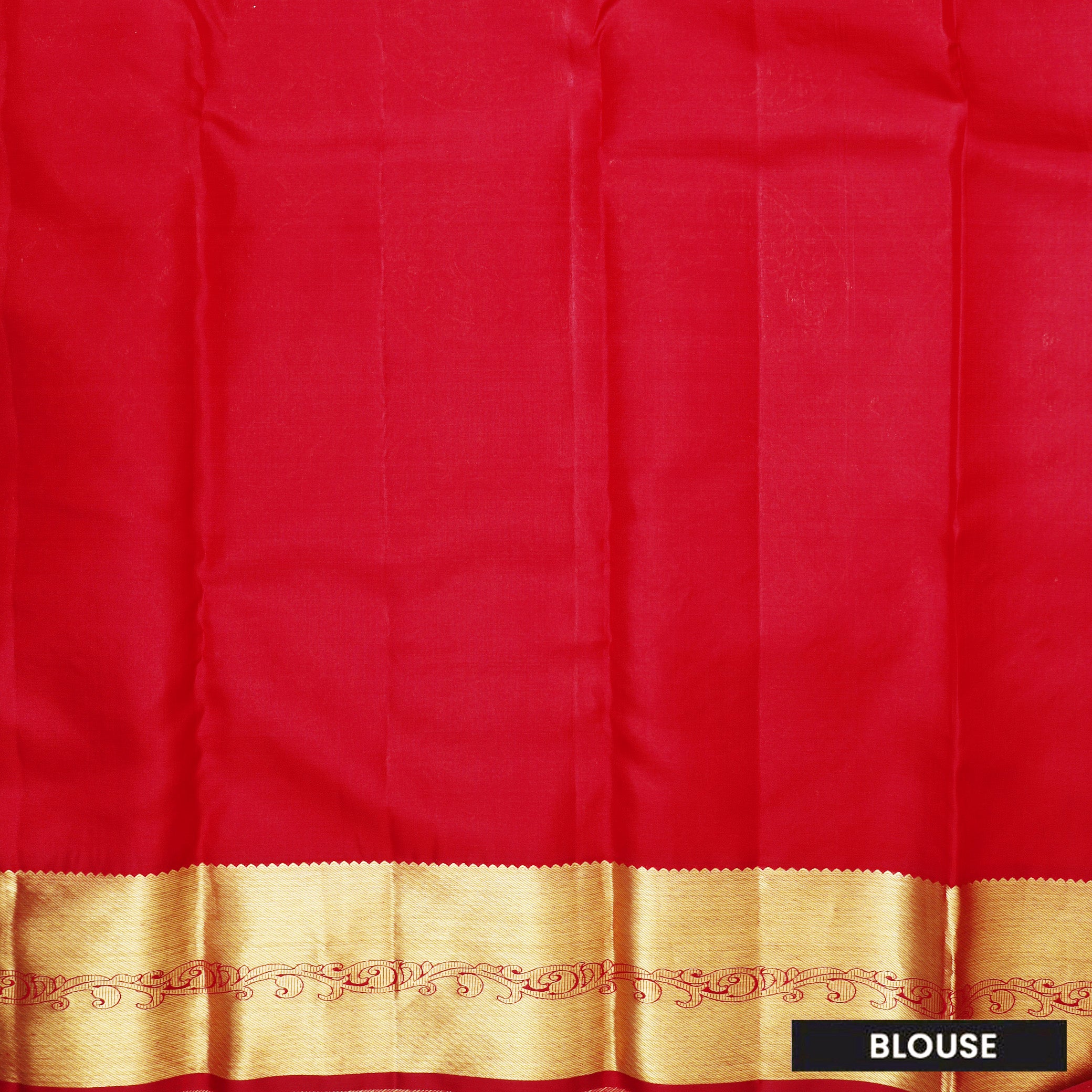 Red Color Golden Zari Border Wedding Silk Saree