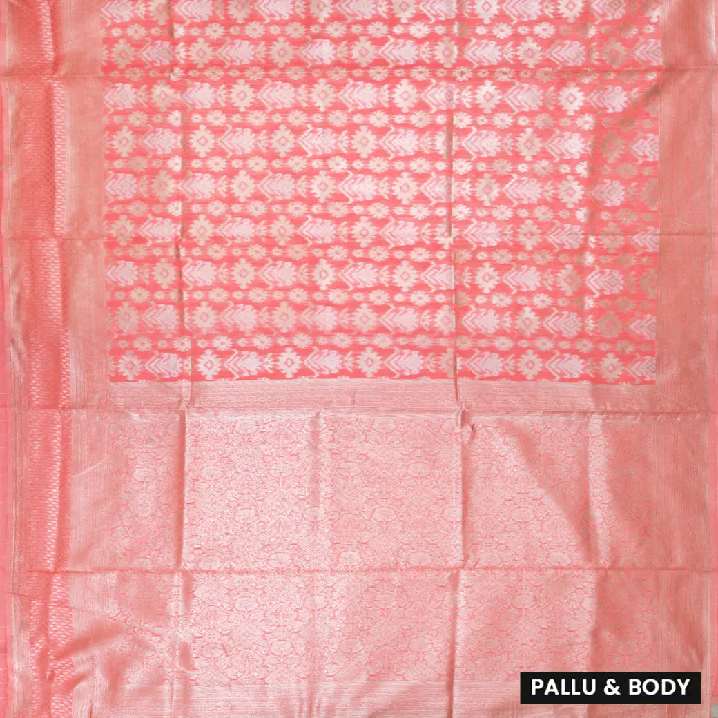 Rose Pink Colour Fancy Weaving Saree