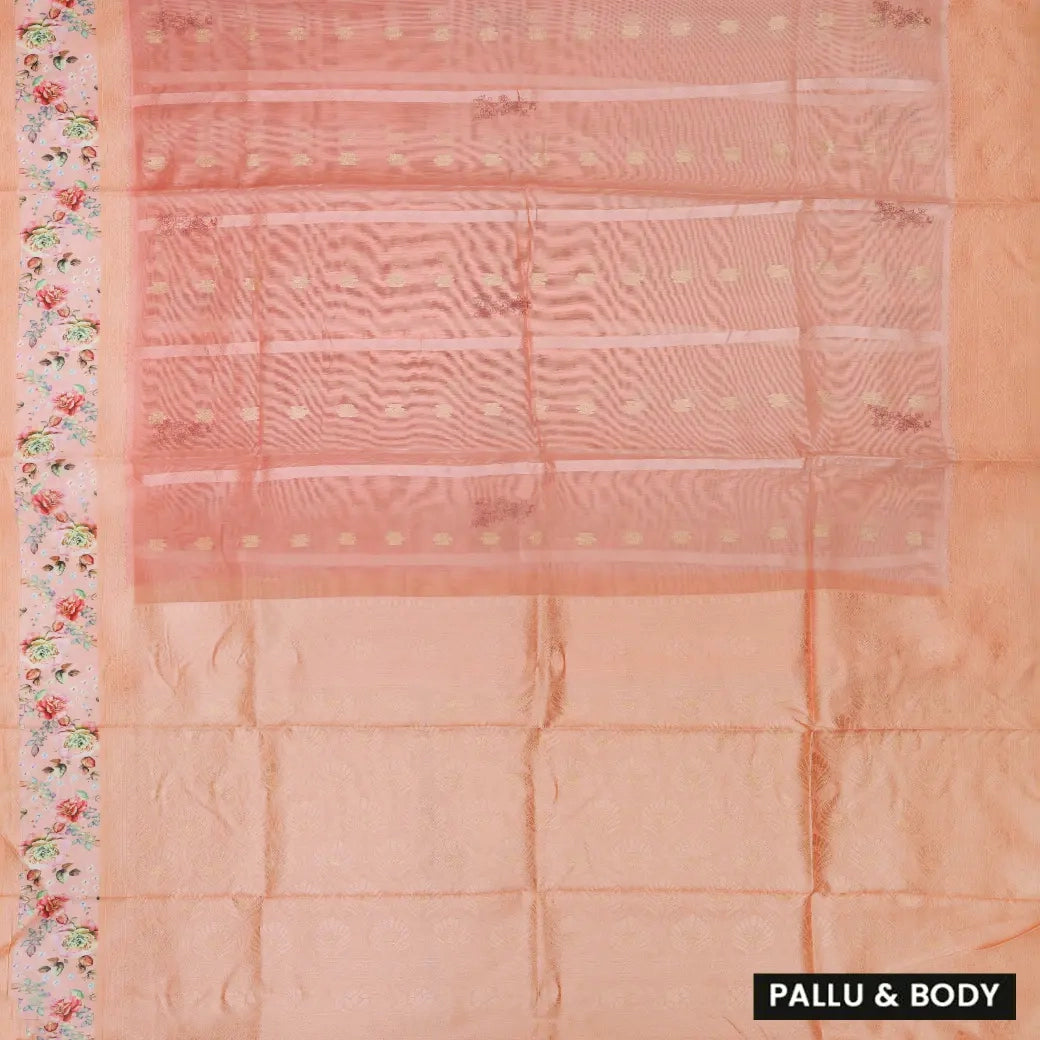 LIGHT PINKSemi Burberry Silk Saree