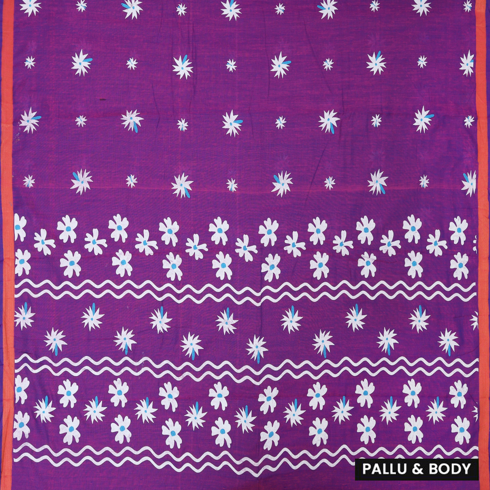 Dark Purple Linen Cotton Saree with Contrast Blouse