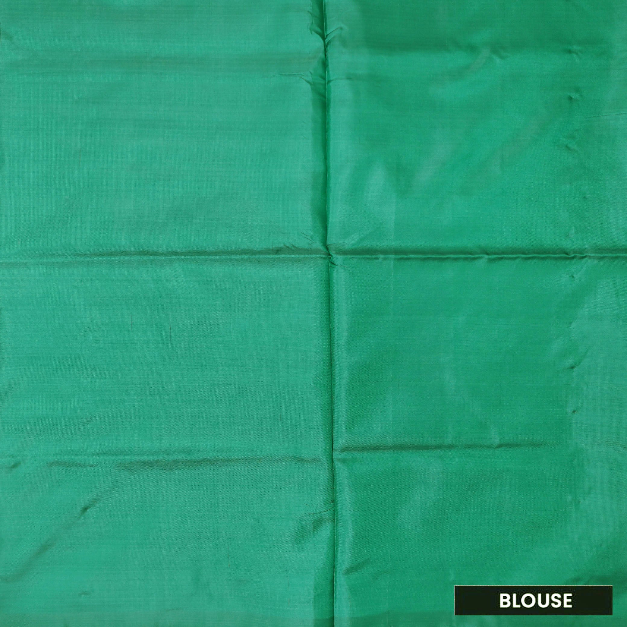 Blue With Green Pallu Banana Pith Saree With Running Blouse