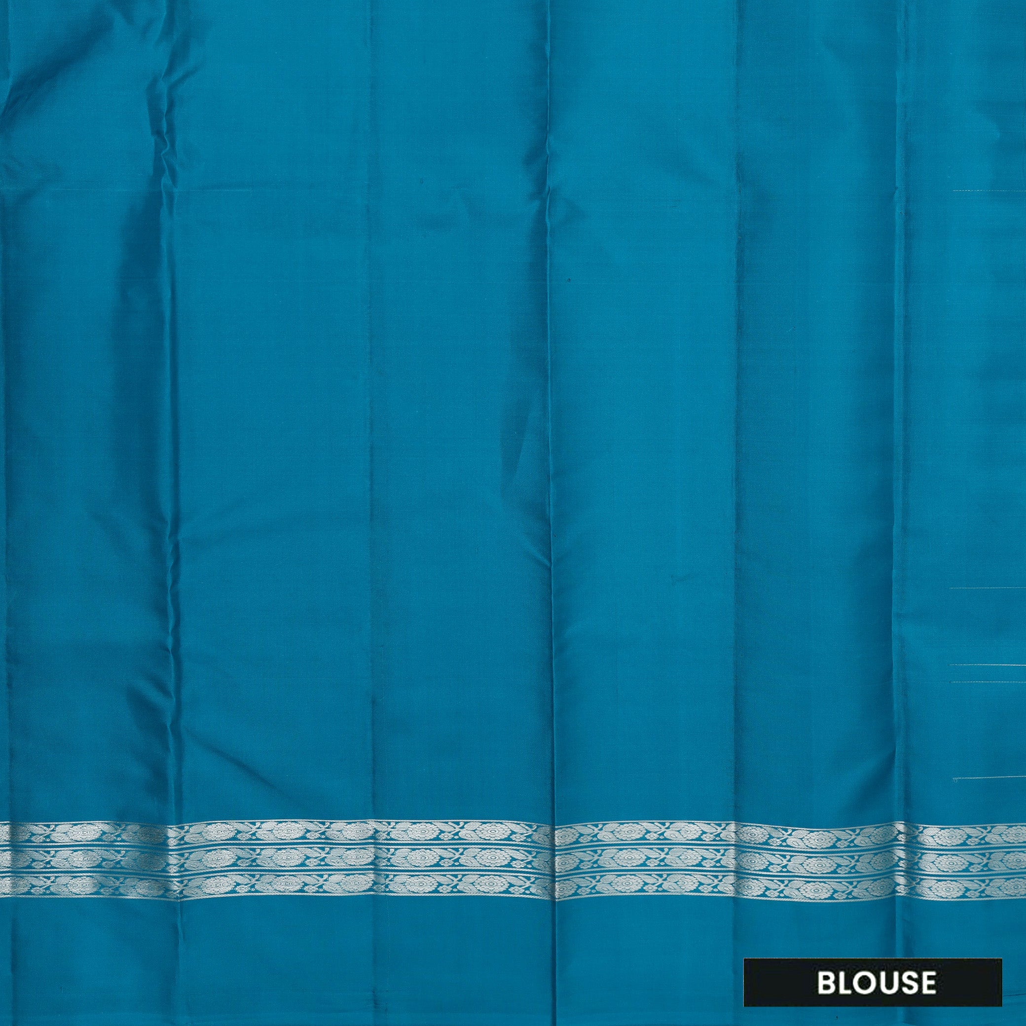 Turquoise Blue Gold Zari Yuvana Semi Soft Silk Saree